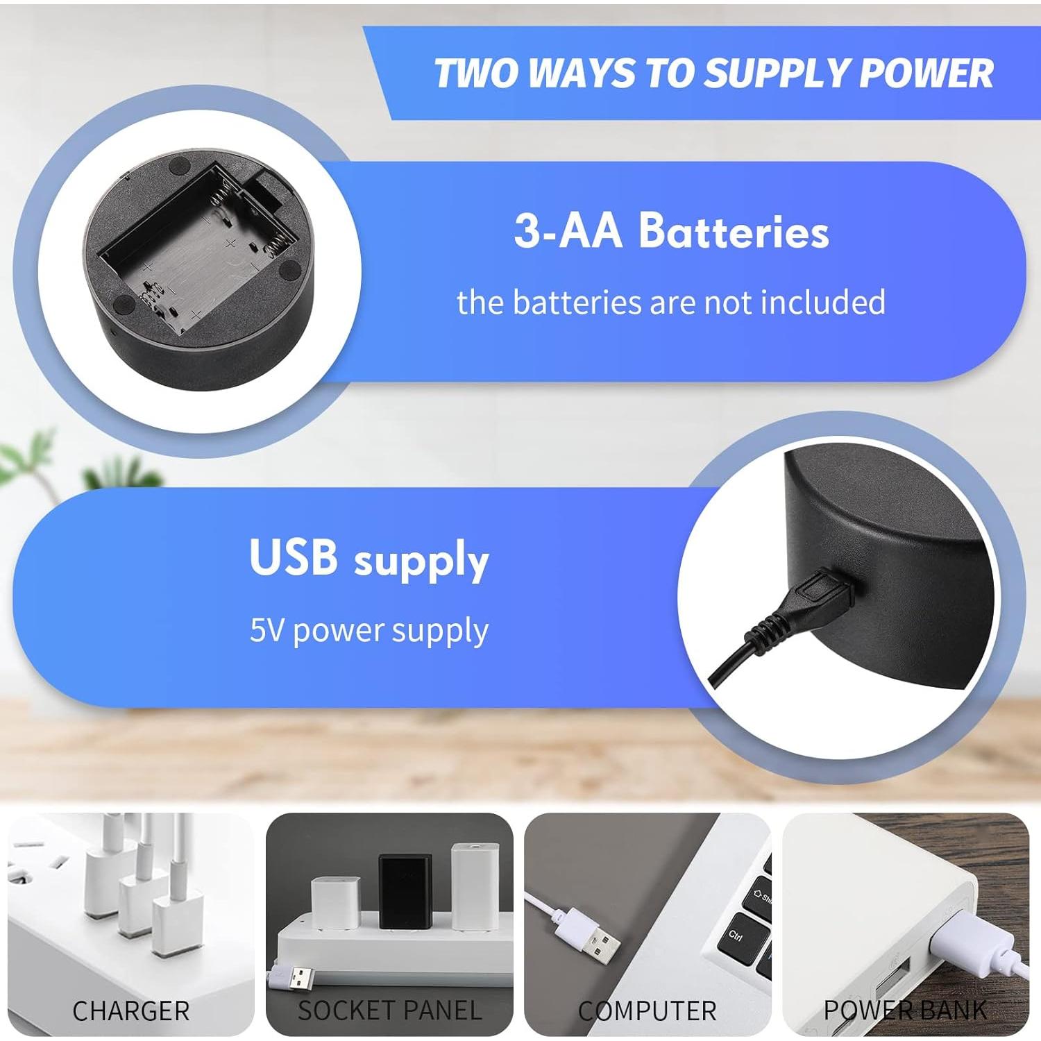 Conjunto de Base de Lámpara LED Nocturna 3D Riakrum 12 Piezas