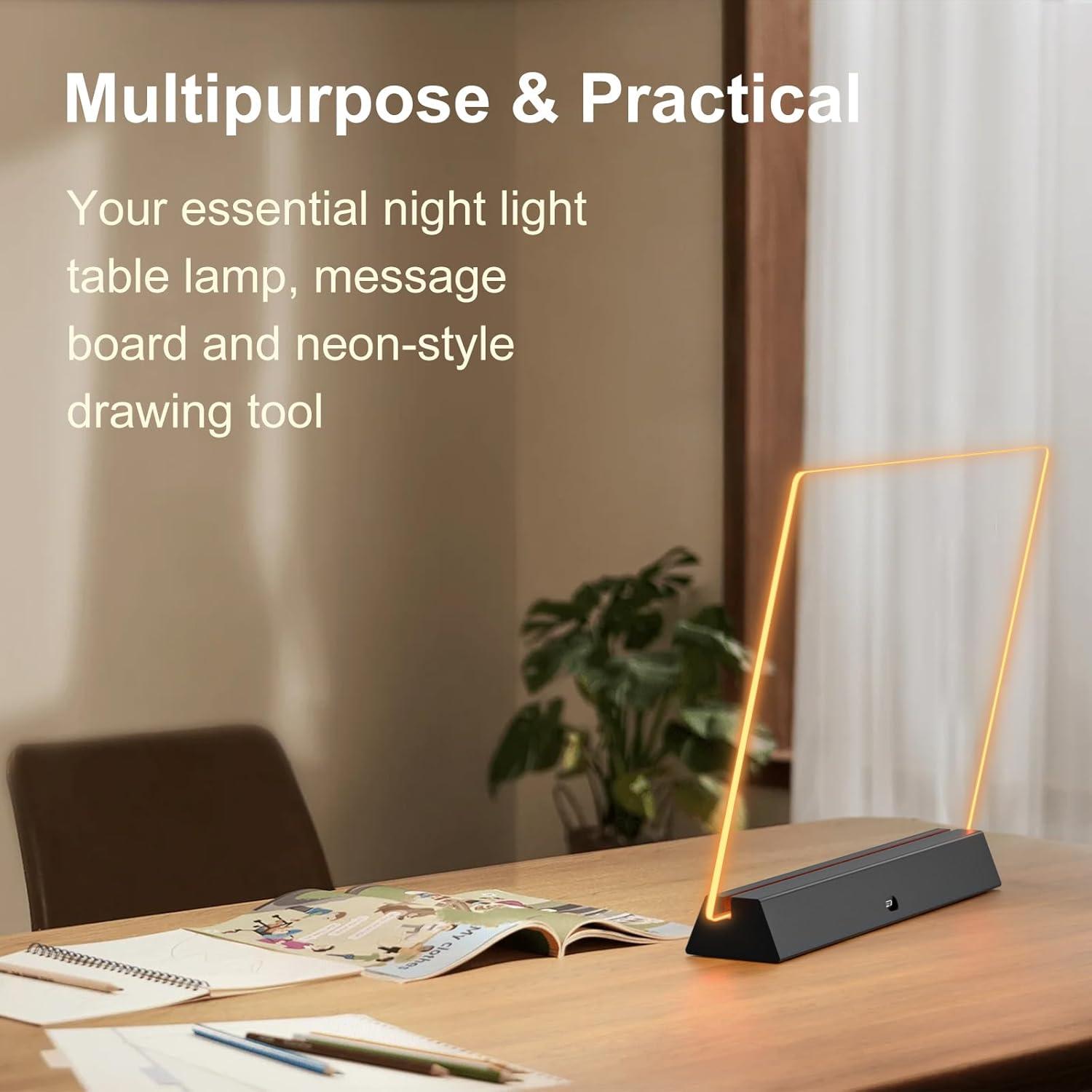 Tablero LED Recargable Bailkind 17" con 9 Modos y 6 Colores