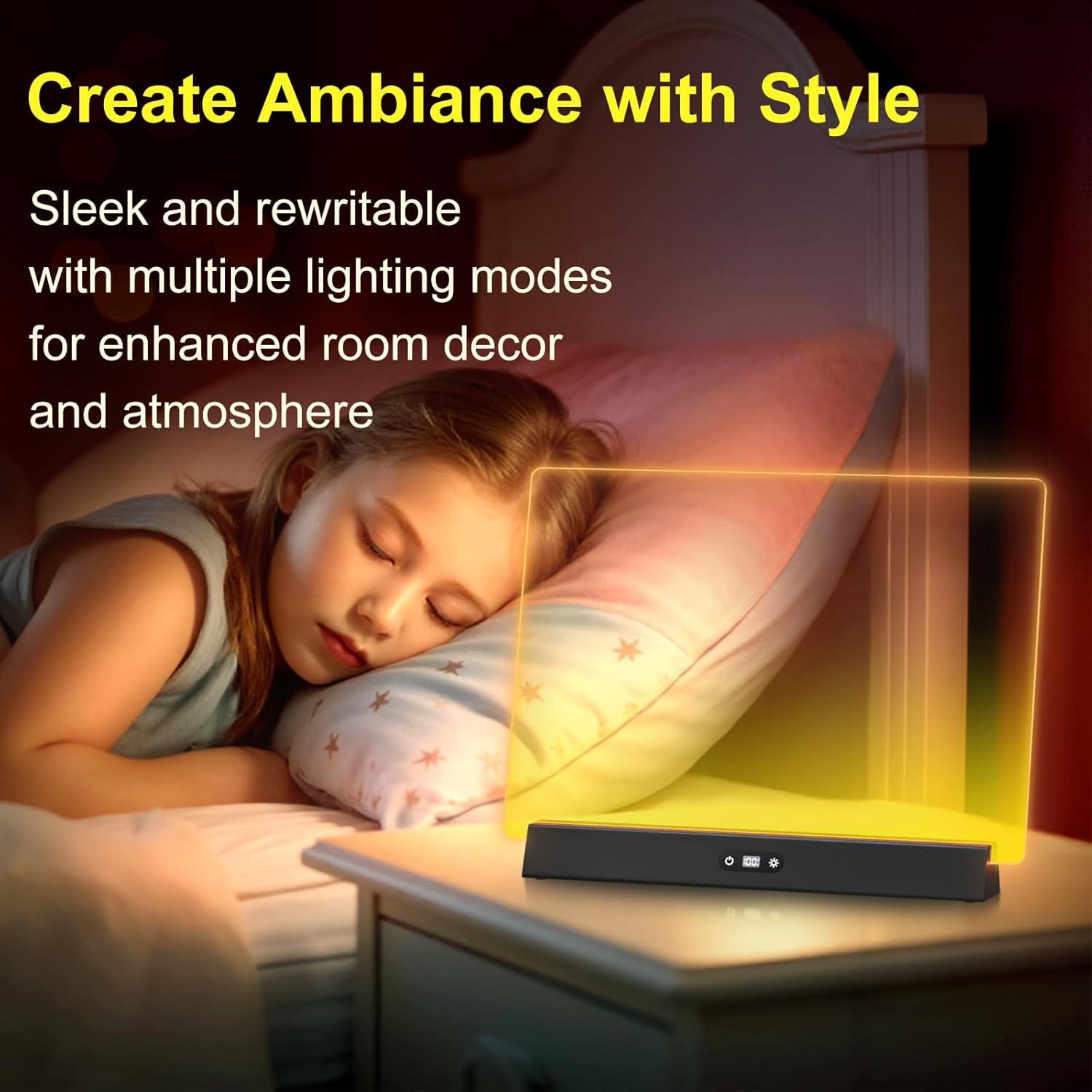 Tablero LED Recargable Bailkind 17" con 9 Modos y 6 Colores