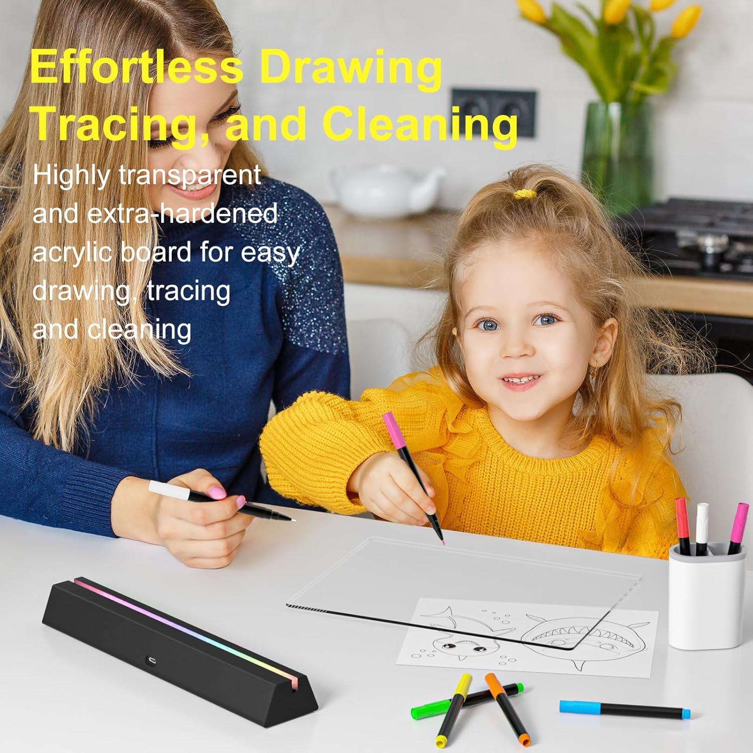 Tablero LED Recargable Bailkind 17" con 9 Modos y 6 Colores