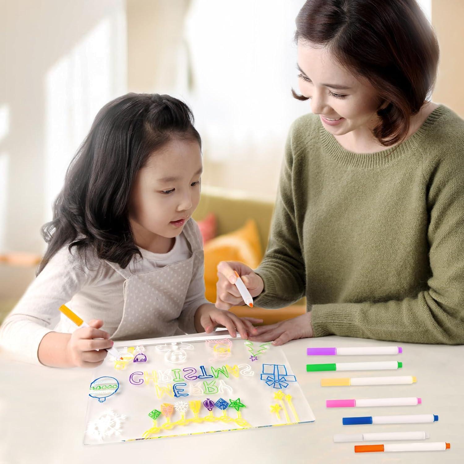 Tablero de Notas LED CSMGY 30x20 cm Acrílico Borrado en Seco