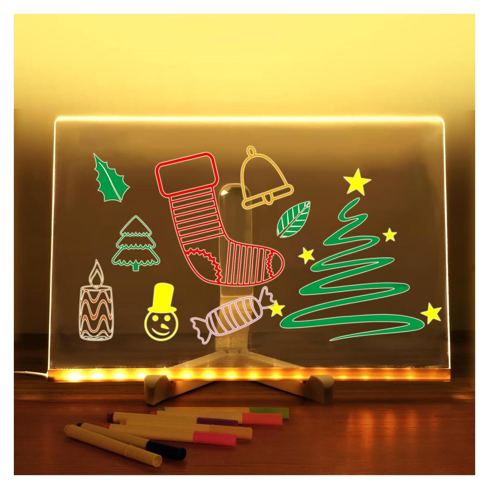 Tablero Acrílico LED Libershine 30.5x20.3 cm con 7 Marcadores