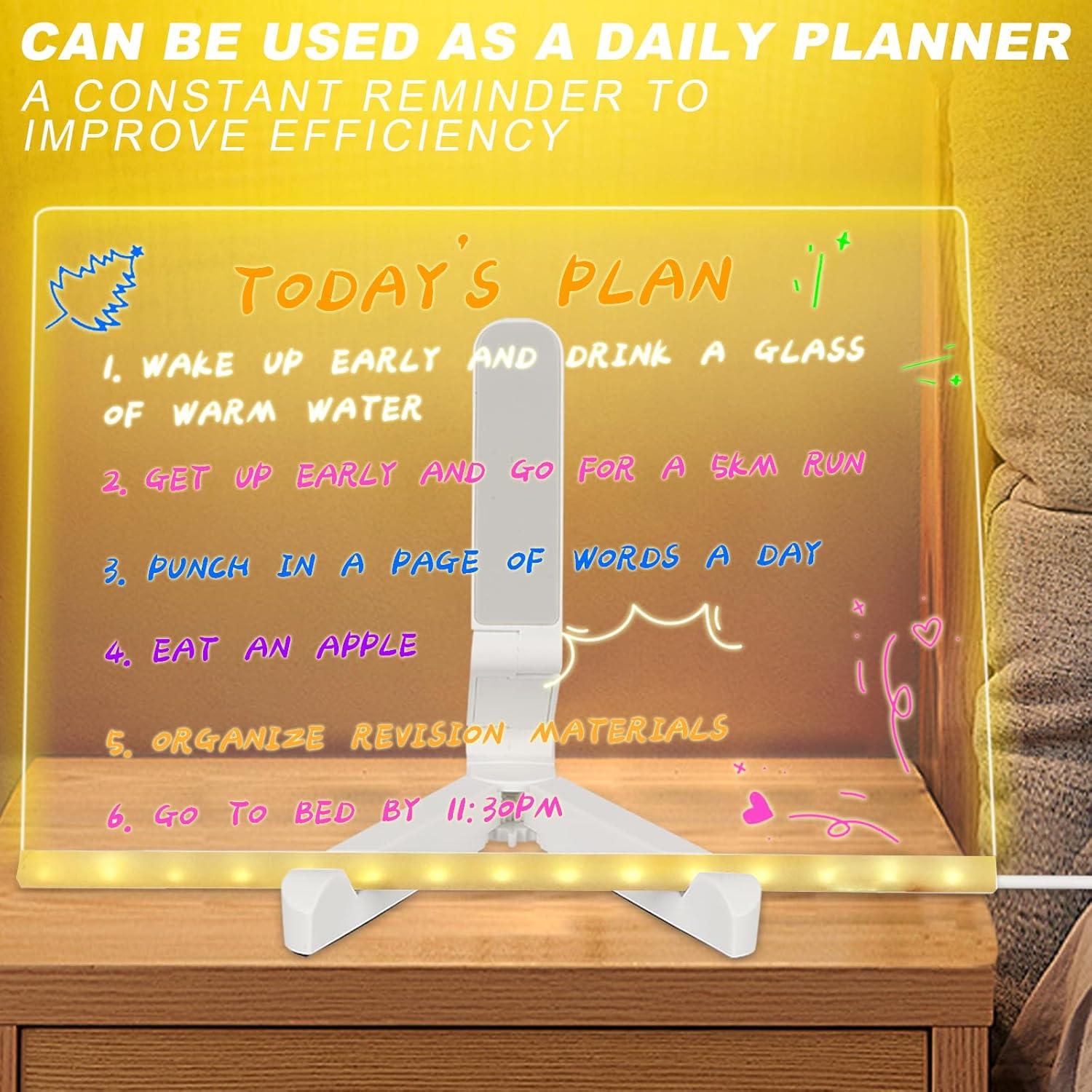 Tablero Acrílico LED Libershine 30.5x20.3 cm con 7 Marcadores