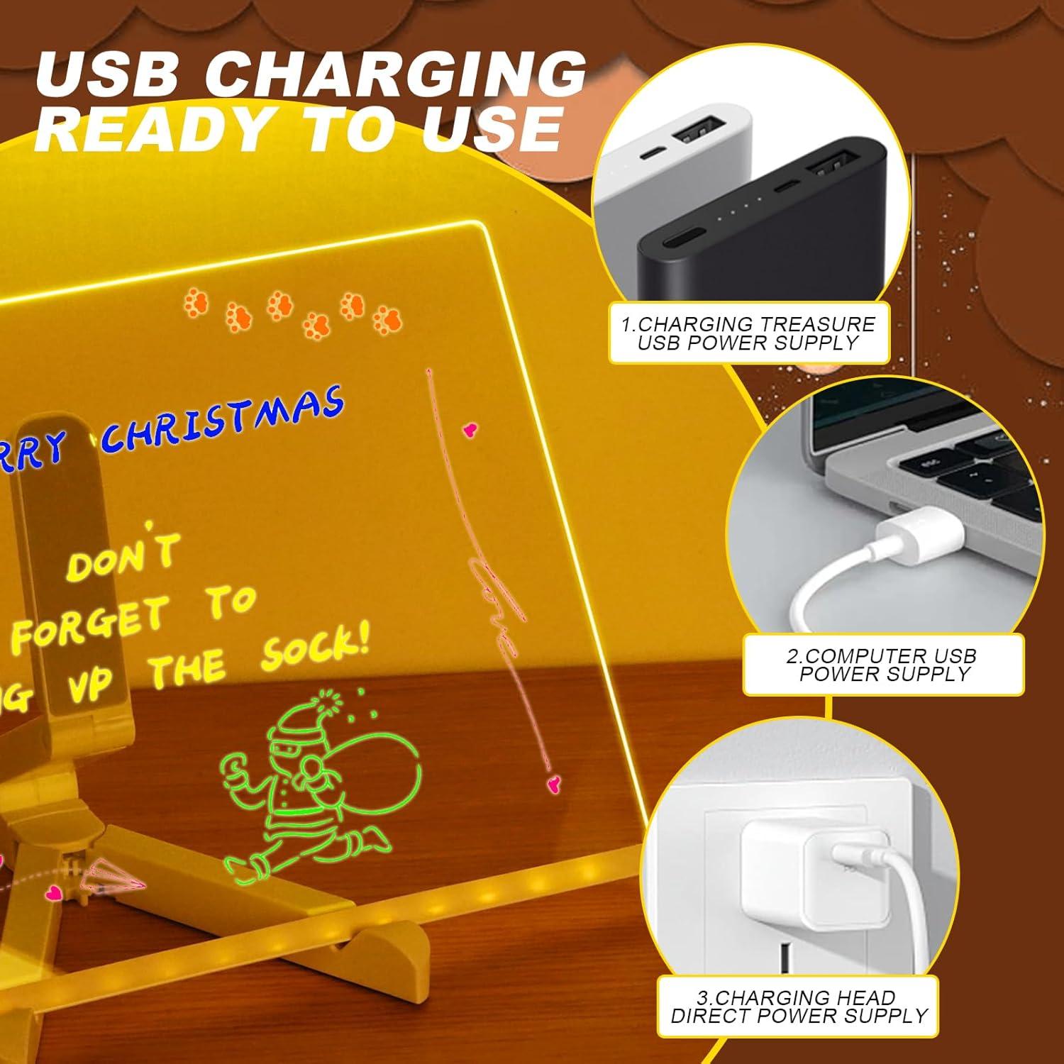 Tablero Acrílico LED Libershine 30.5x20.3 cm con 7 Marcadores