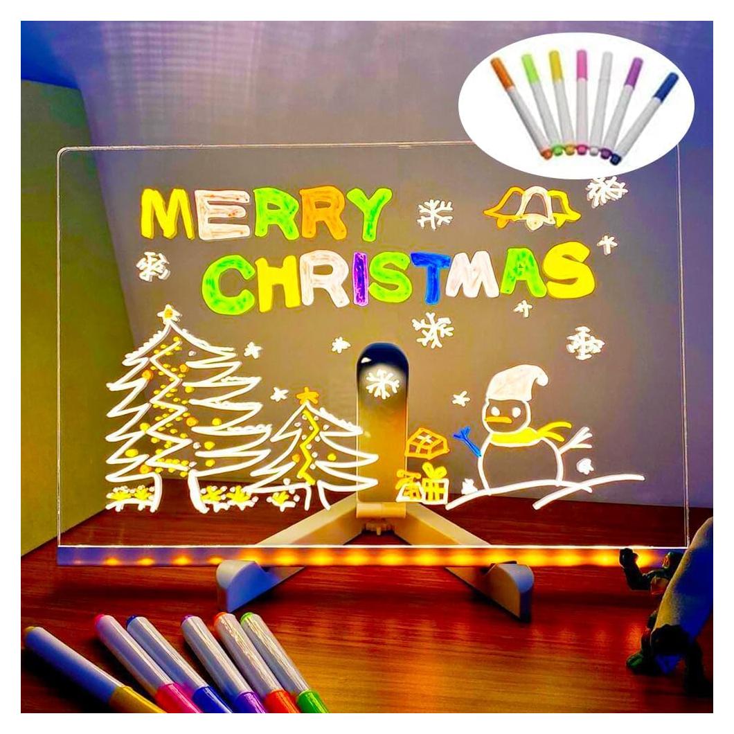 Tablero de Notas LED Eadwe 15x15 cm Acrílico Iluminado