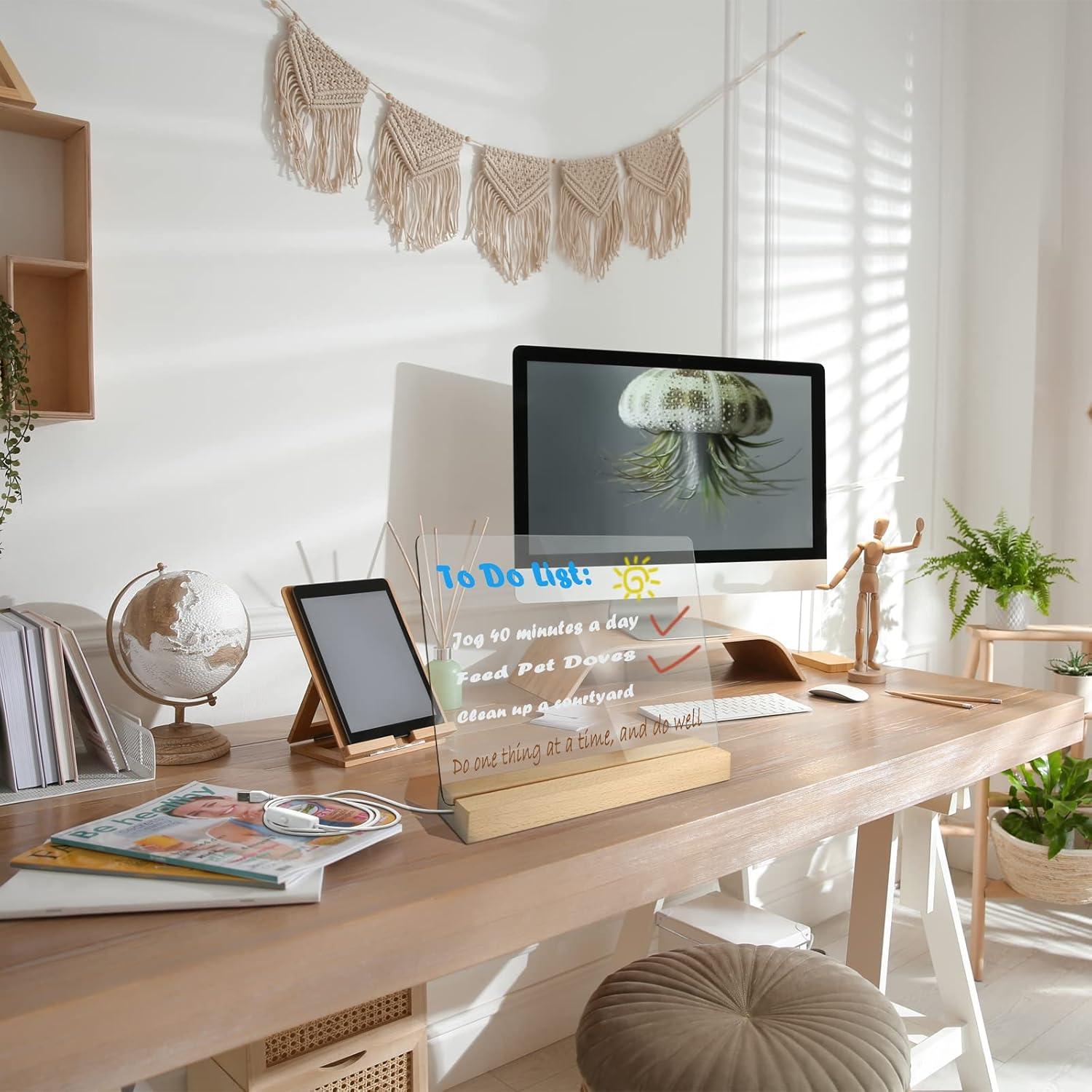 Tablero de Borrado en Seco Acrílico HaldyeMic 30.5x25.4cm LED