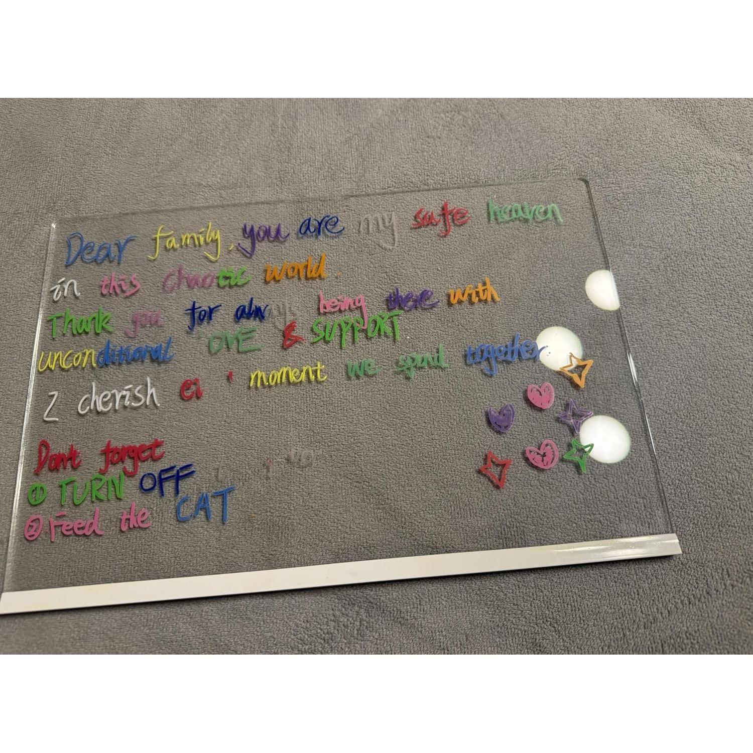 Tablero de Notas LED Genérico 30.48x20.32cm Acrílico Multicolor