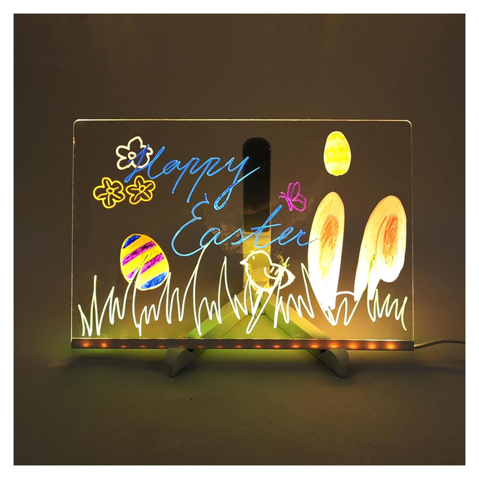 Tablero de Borrado en Seco LED KATOOM 31.75x21.5cm con 7 Marcadores