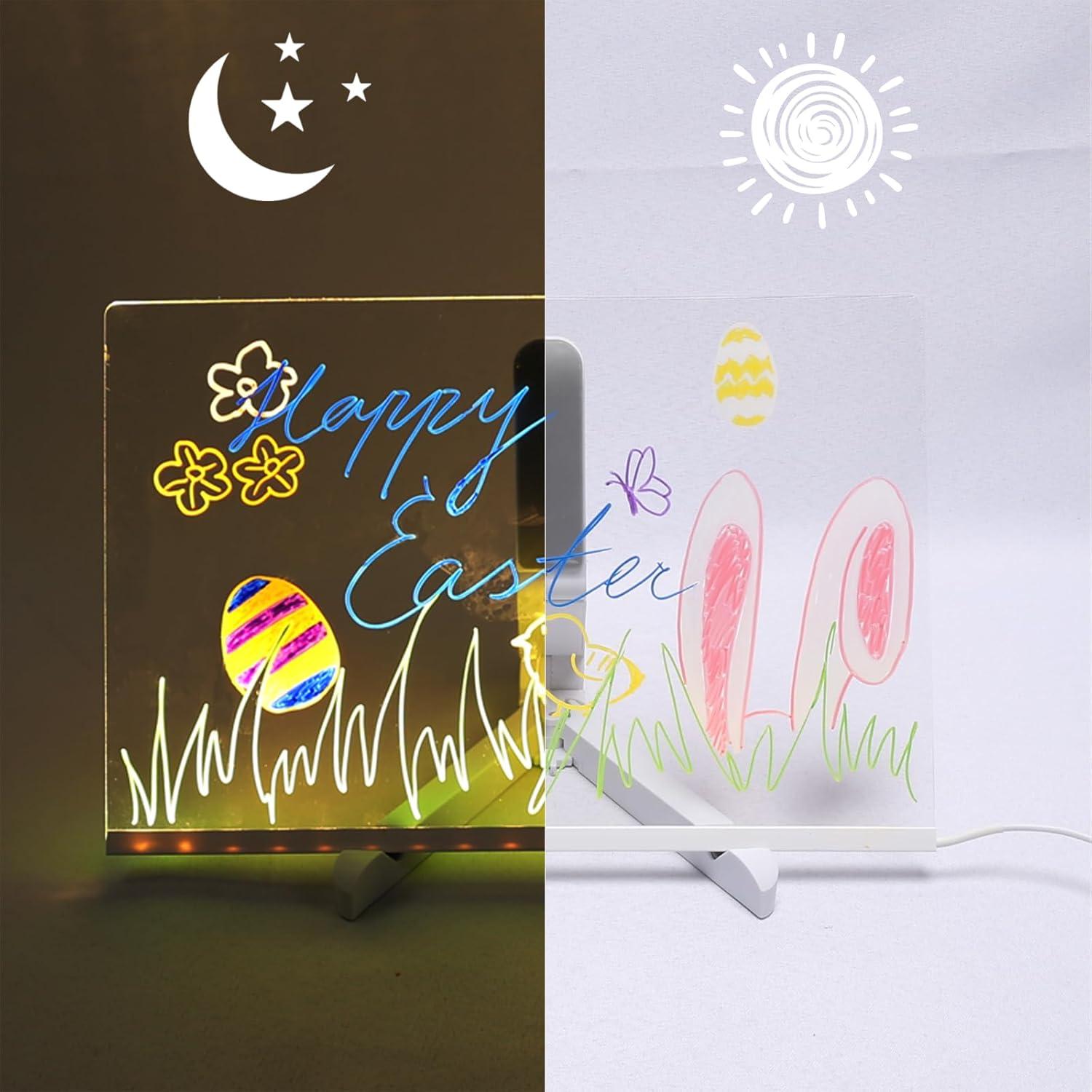 Tablero de Borrado en Seco LED KATOOM 31.75x21.5cm con 7 Marcadores