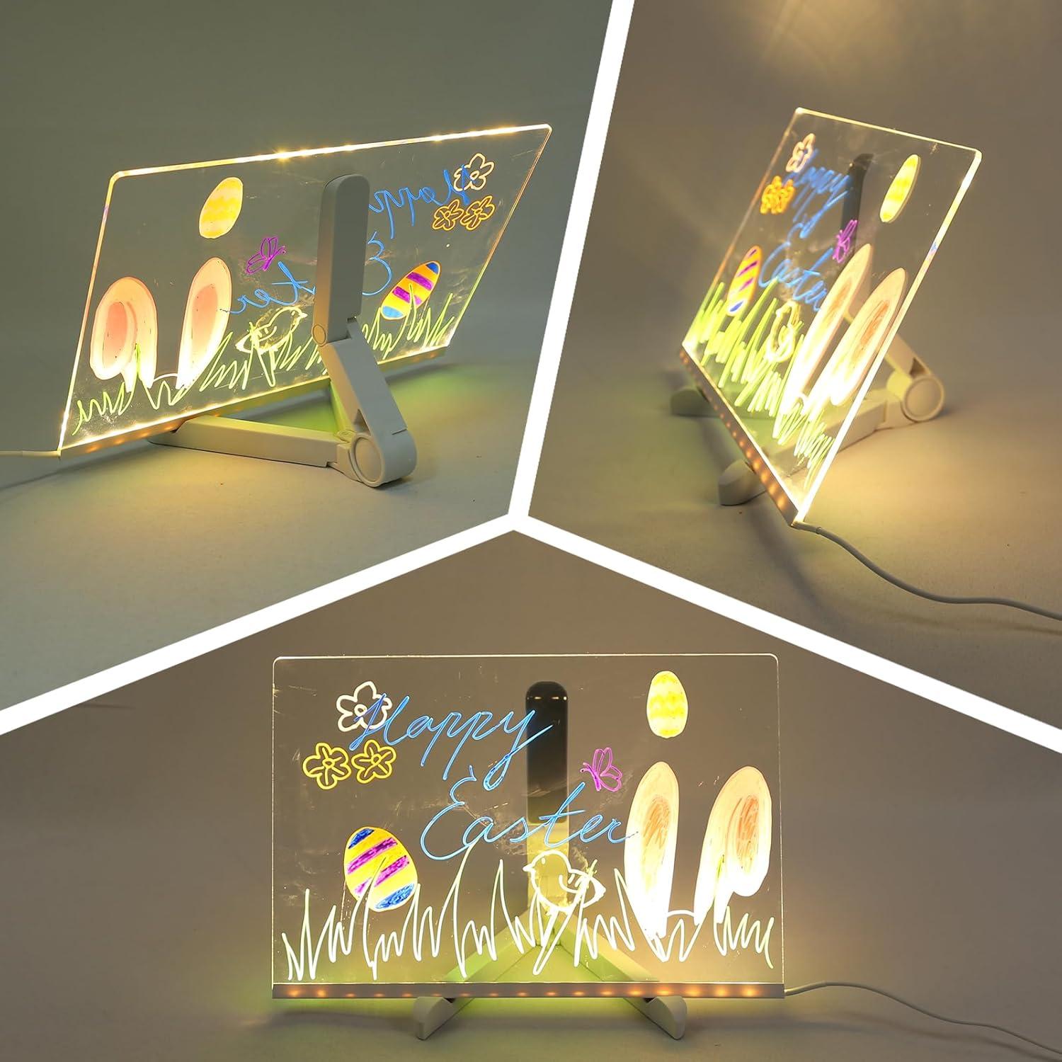 Tablero de Borrado en Seco LED KATOOM 31.75x21.5cm con 7 Marcadores