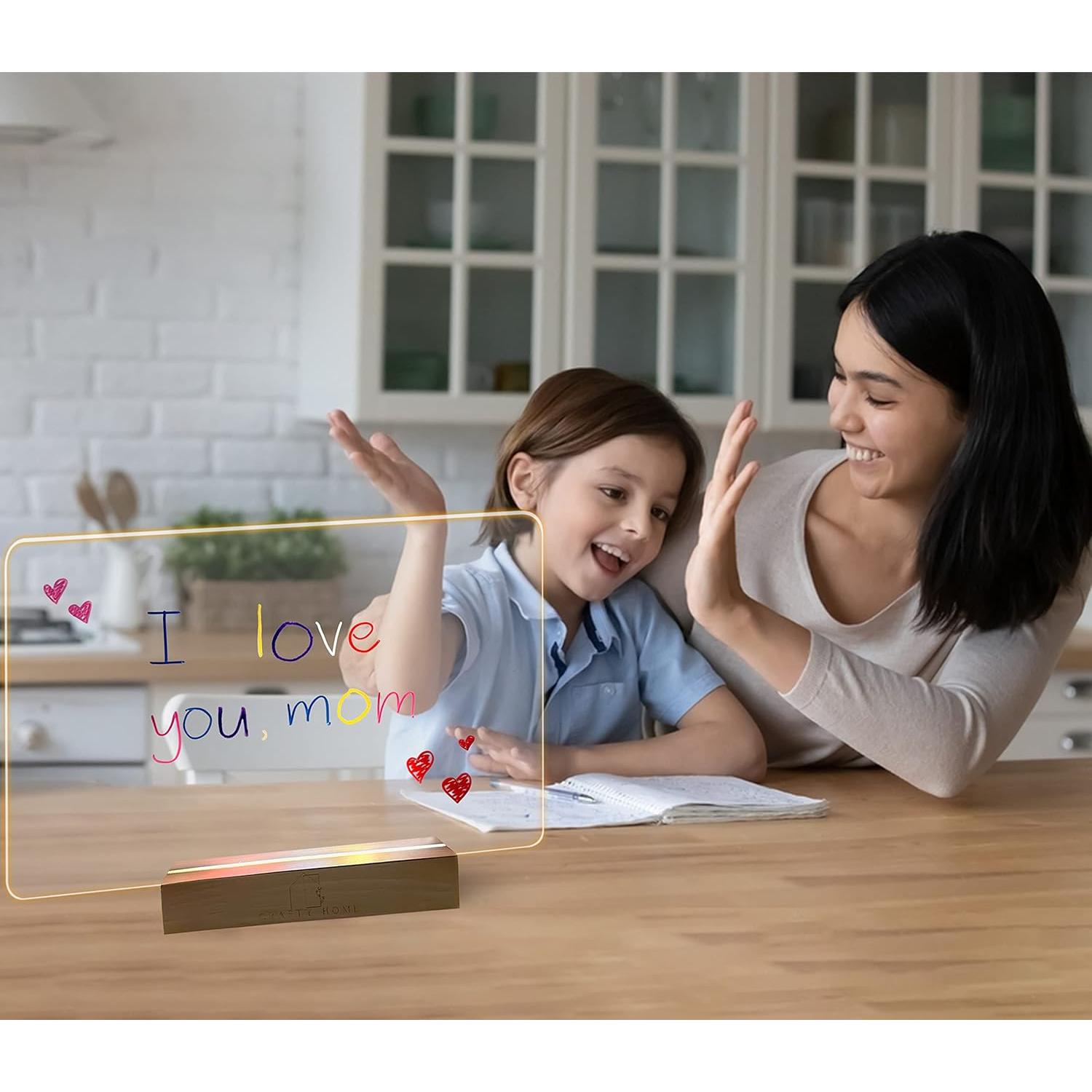 Tablero Acrílico LED Crafty Home 30x20 cm con Lápices de Colores