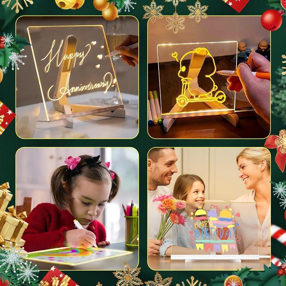 Tablero de Notas LED COOEURINS 15.24x15.24 cm Acrílico