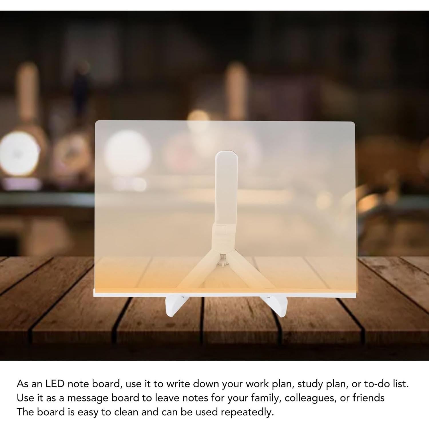 Tablero de Borrado en Seco Iluminado Gsycle 30x20cm con 7 Marcadores