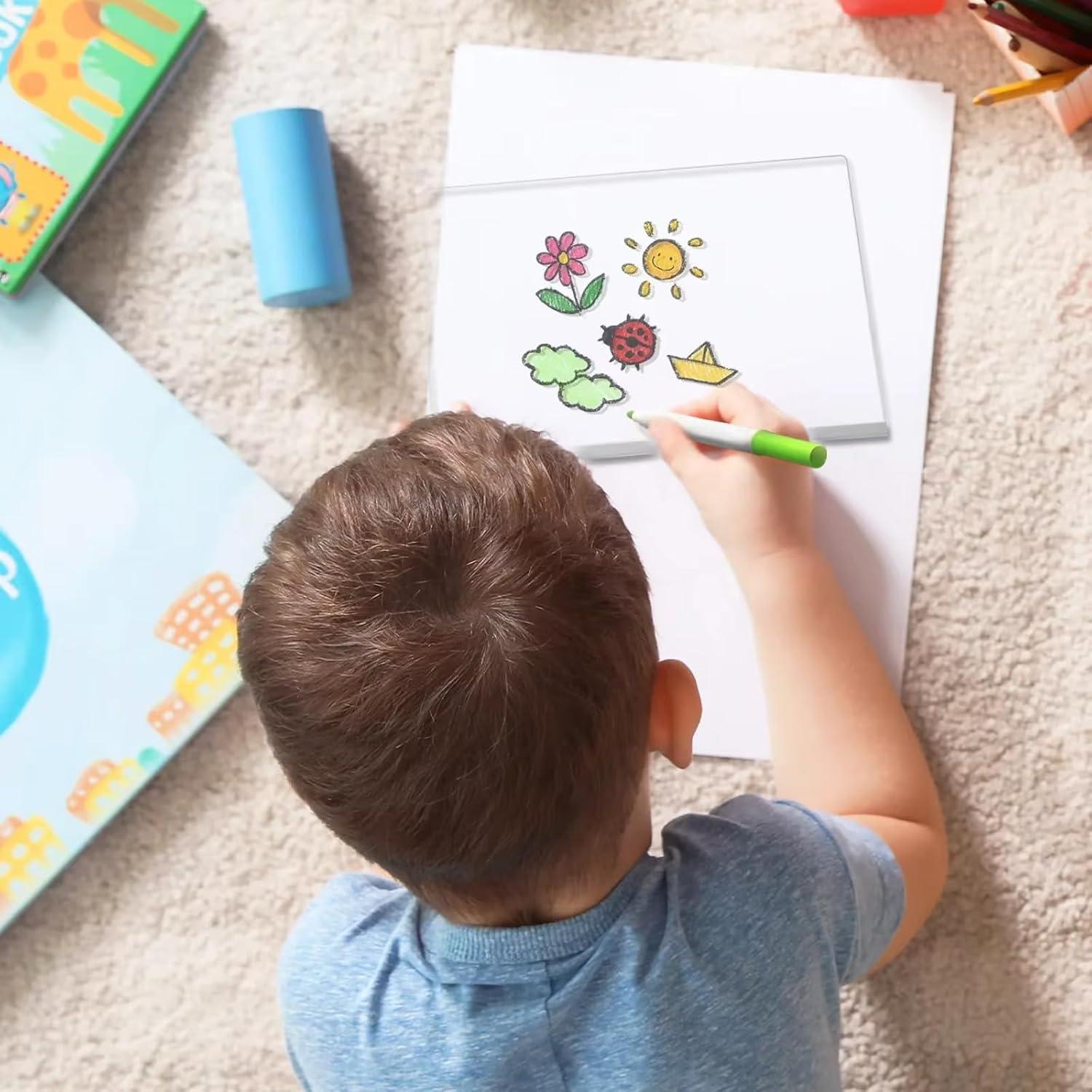 Tablero de Notas LED JingDan 30x20cm con 7 Lápices de Color