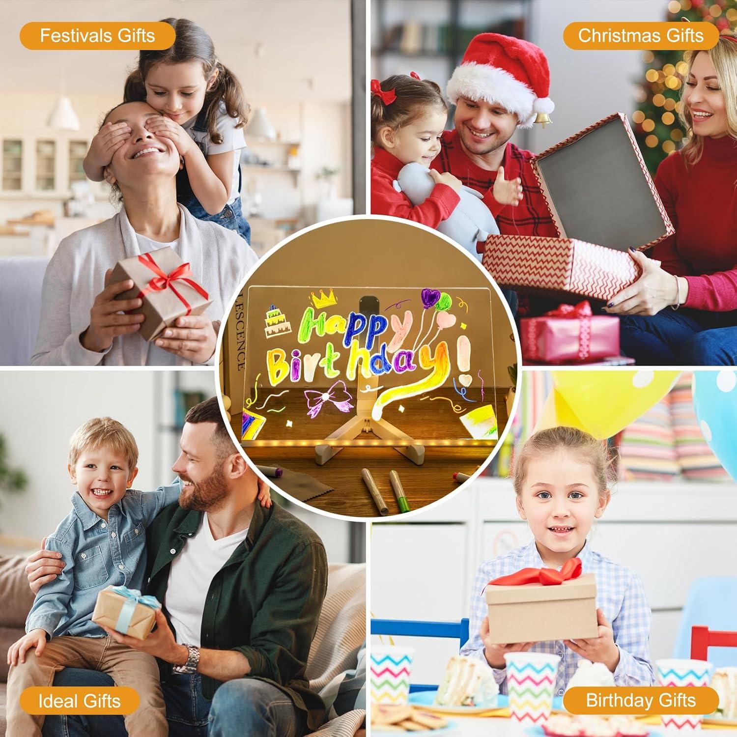 Tablero de Borrado en Seco LepoHome 40x30cm con Luz LED 7 Colores