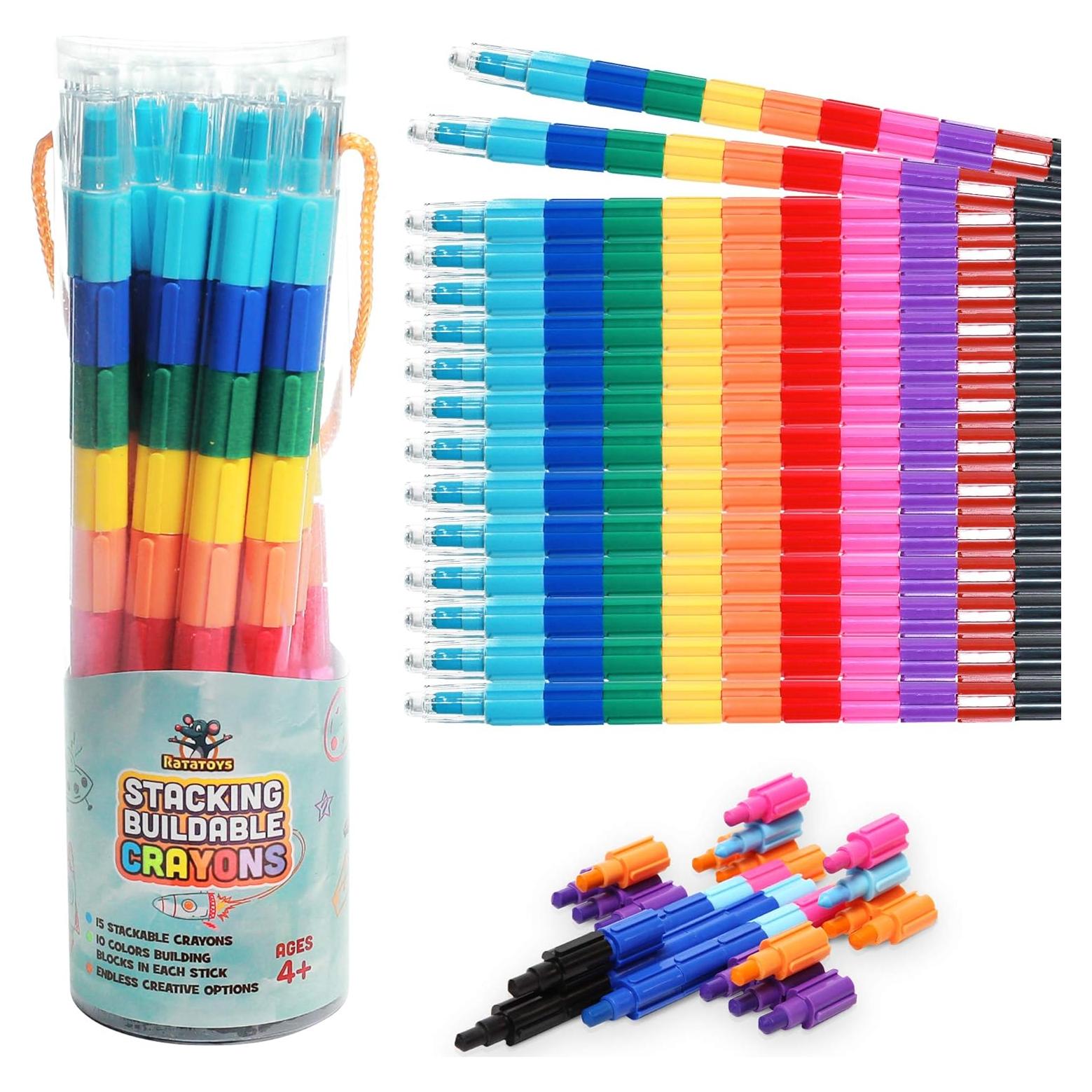 Crayones Apilables Ratatoys Set 15 Piezas Colores Brillantes