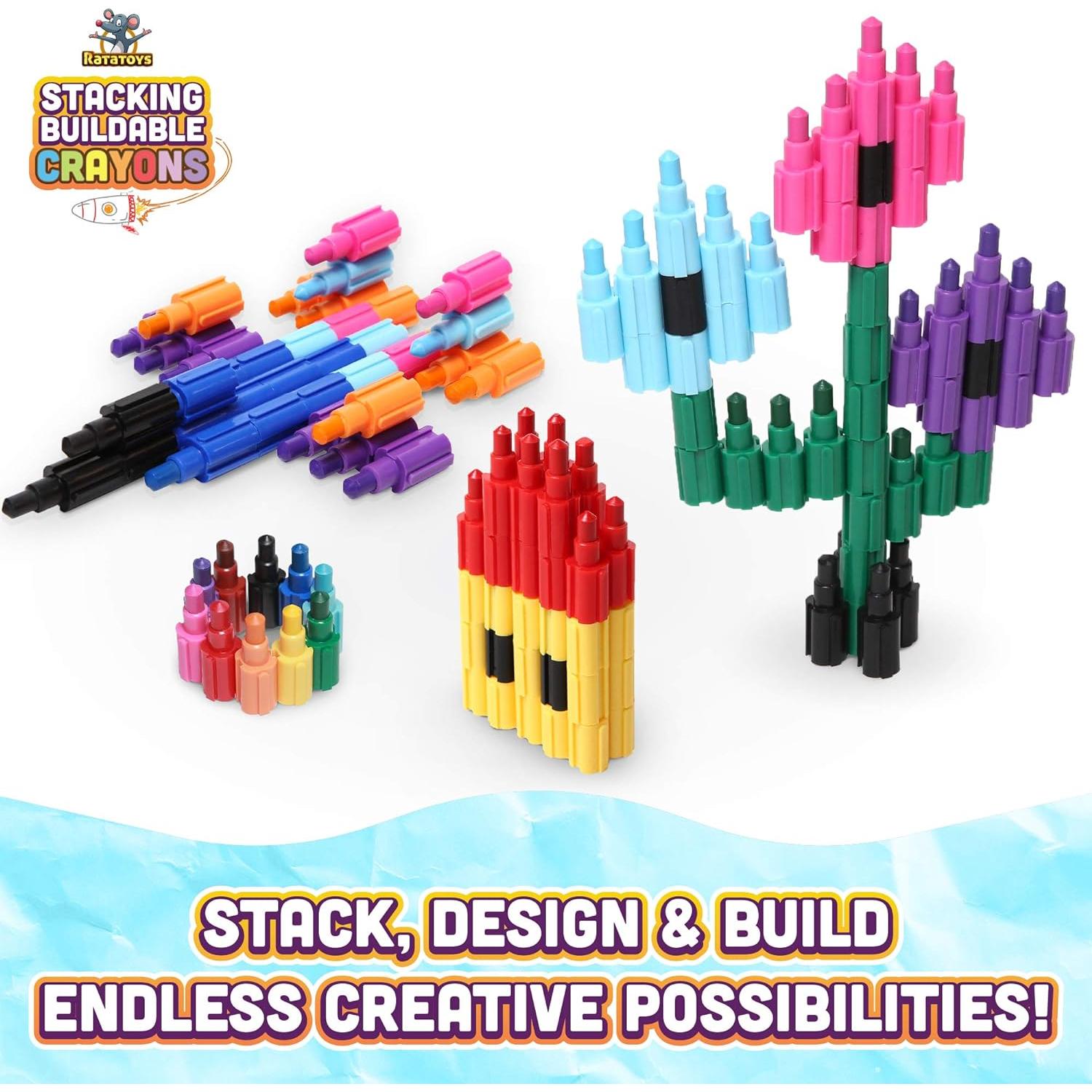 Crayones Apilables Ratatoys Set 15 Piezas Colores Brillantes