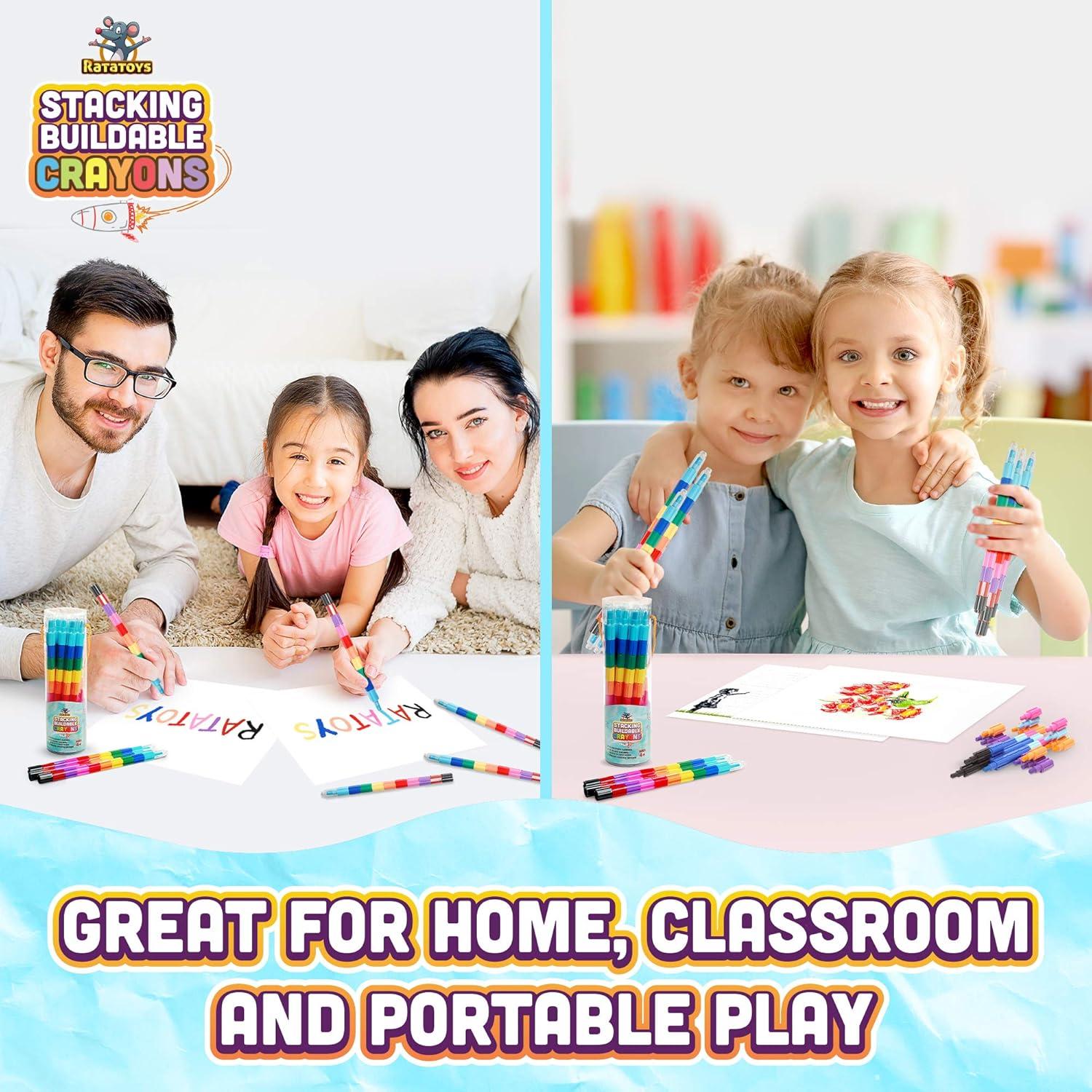 Crayones Apilables Ratatoys Set 15 Piezas Colores Brillantes