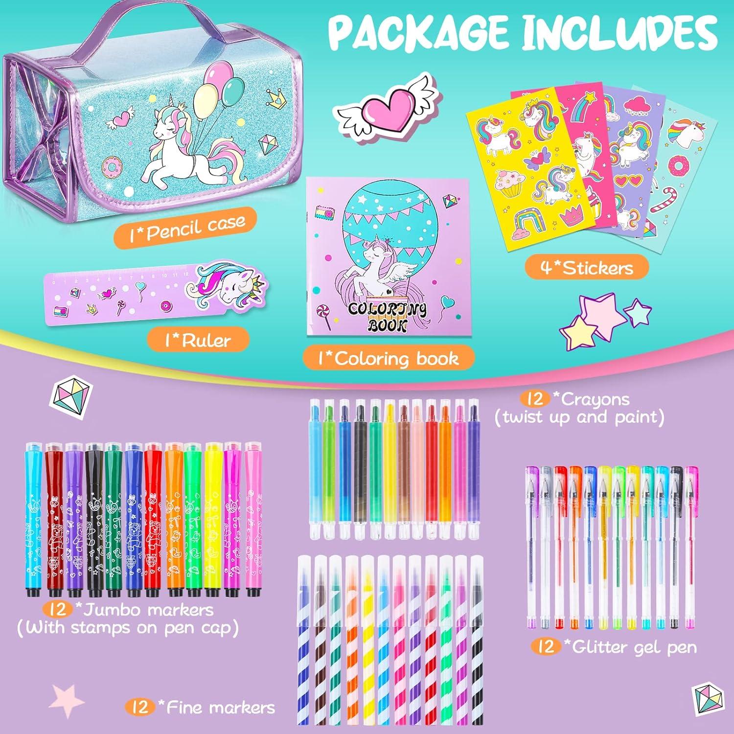 Juego de Marcadores Lavables ABERLLS Unicornio 1 Set Arte