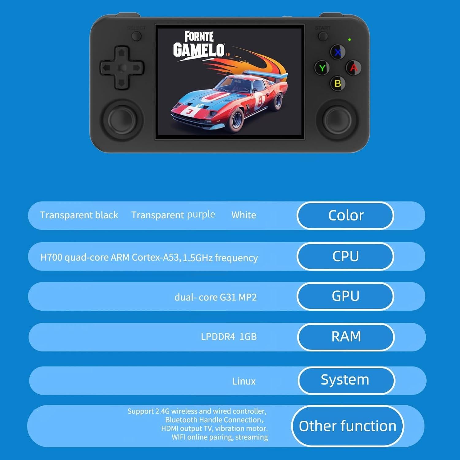 Consola de Juegos Portátil Anbernic RG35XX H 64GB Pantalla HD