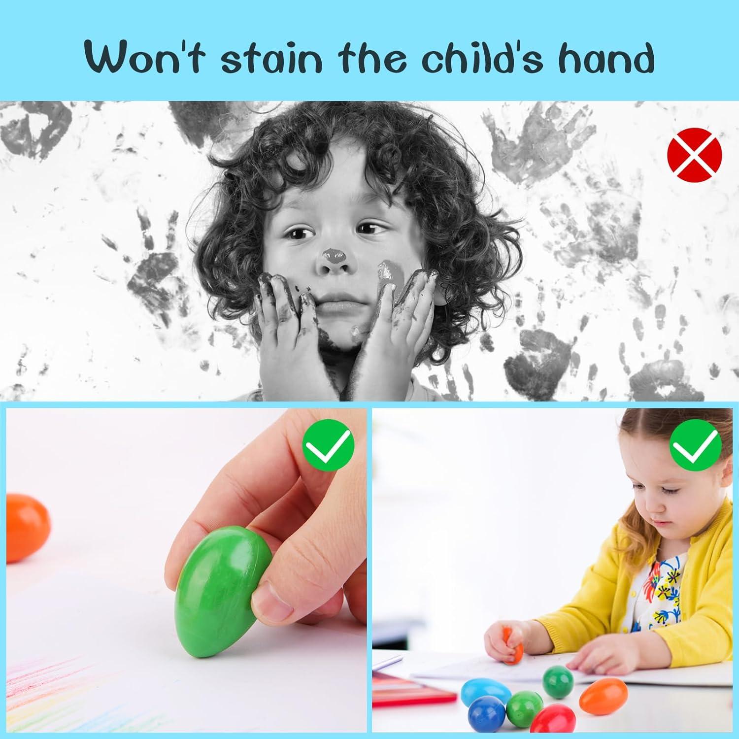 Crayones de Huevo OTAOD 9 Colores Jumbo Lavables No Tóxicos