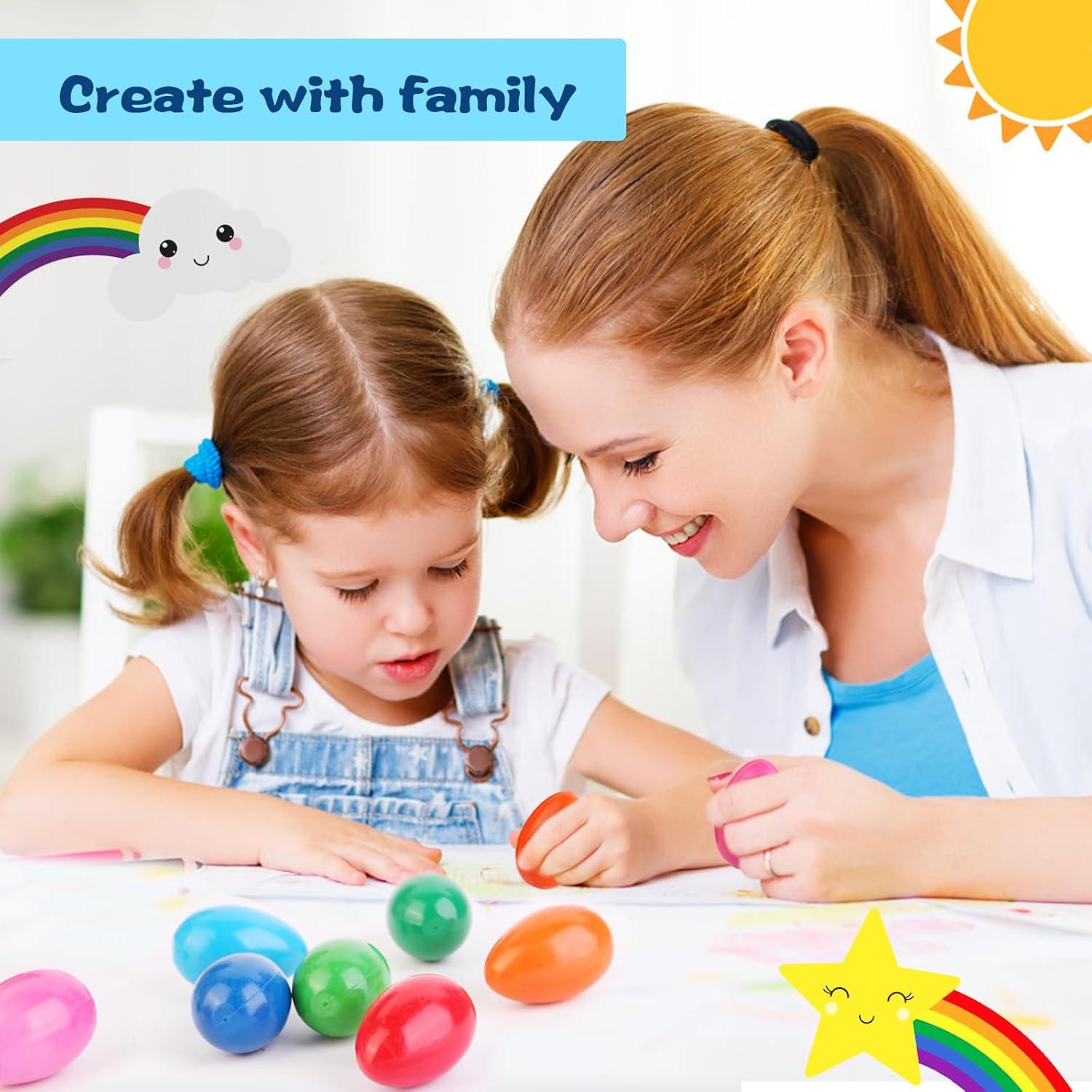 Crayones de Huevo OTAOD 9 Colores Jumbo Lavables No Tóxicos