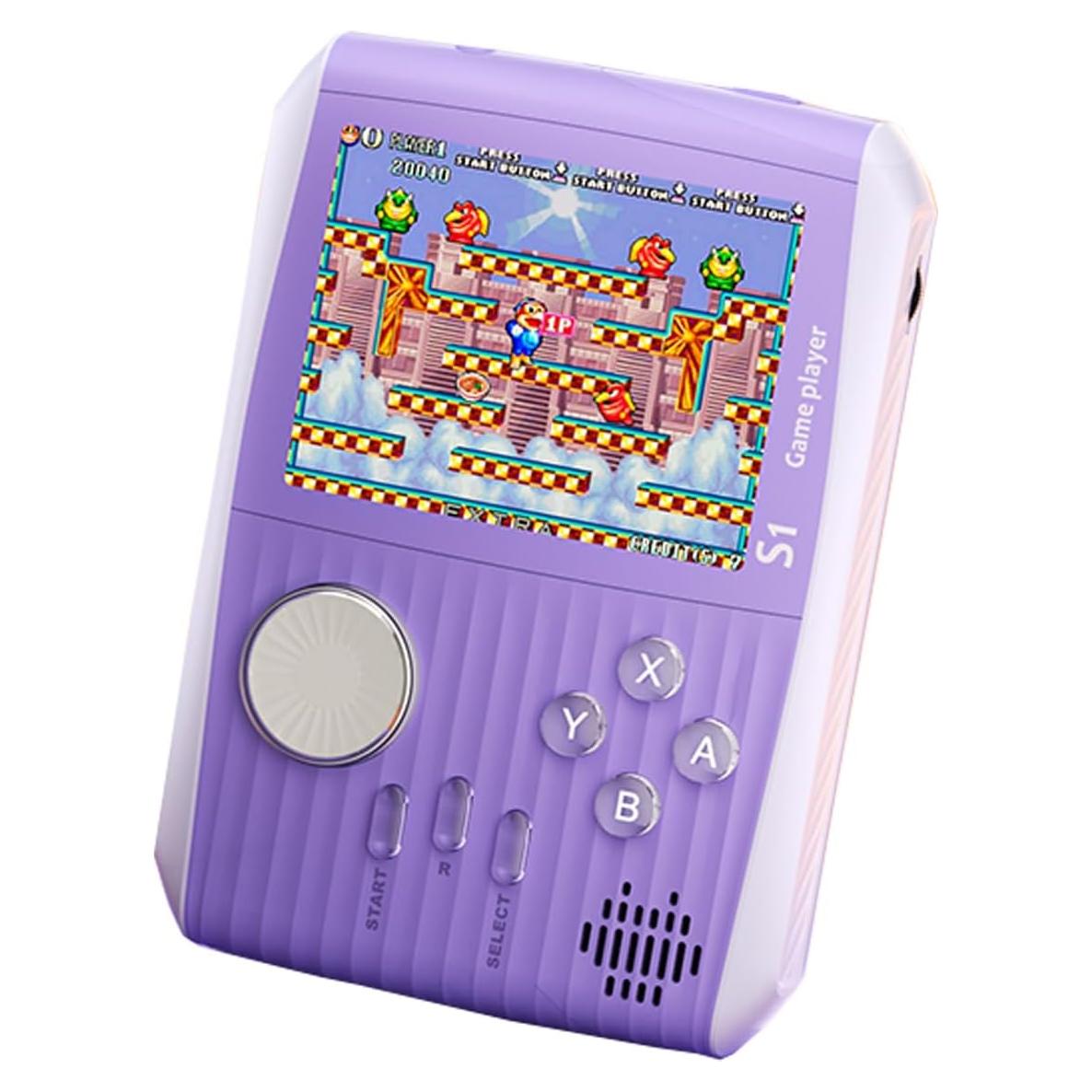 Consola de Juegos Retro Portátil Whisary S1-Púrpura 666 Juegos