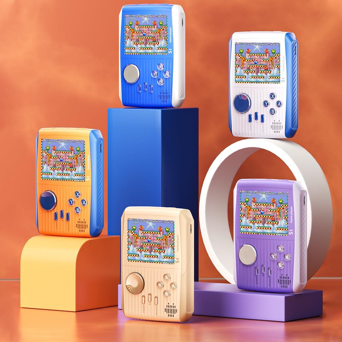 Consola de Juegos Retro Portátil Whisary S1-Púrpura 666 Juegos