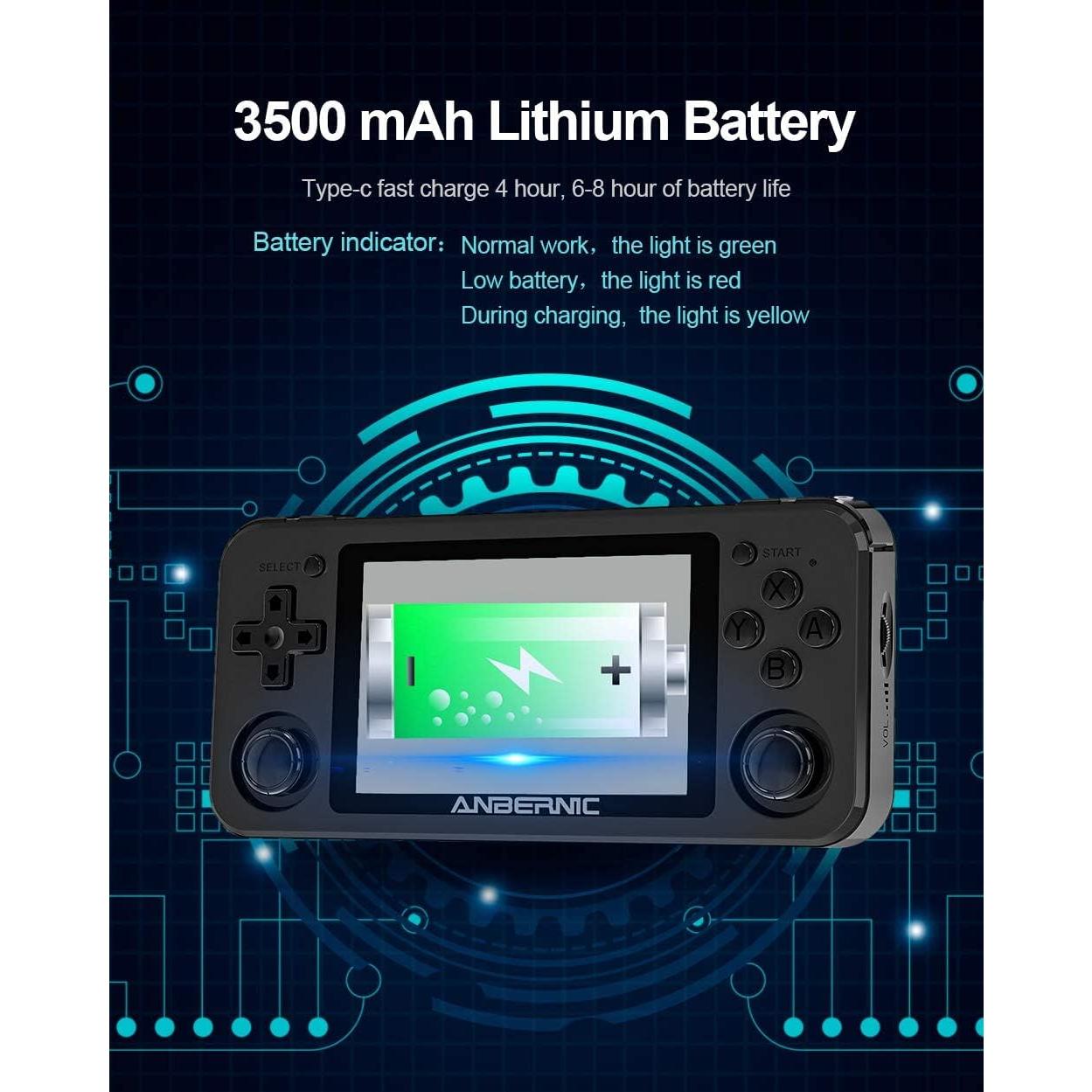 Consola de Juegos Portátil BAORUITENG RG351P 3.5" IPS 2500 Juegos