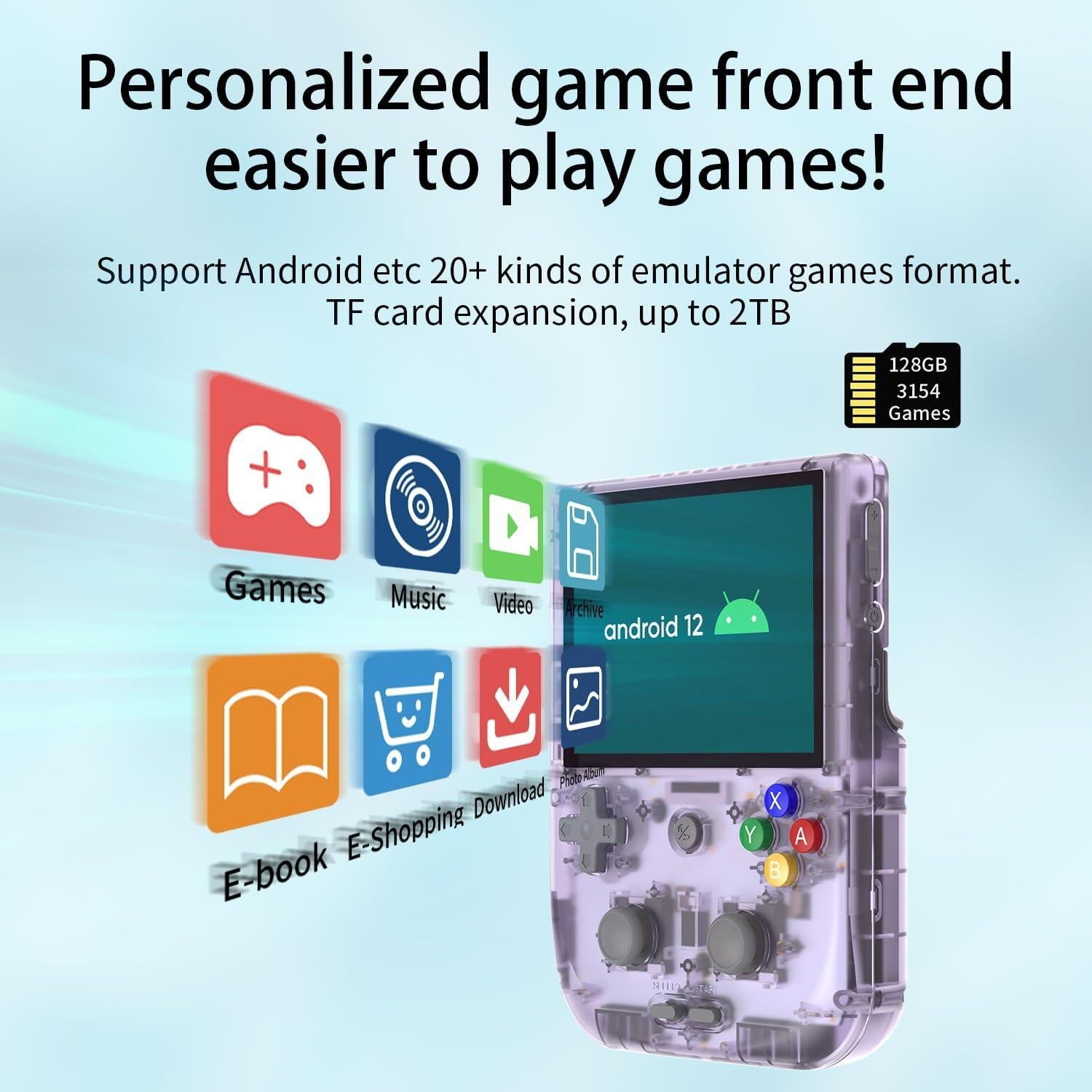 Consola de Juegos Portátil Daxceirry RG405V 4" Android 12 128GB