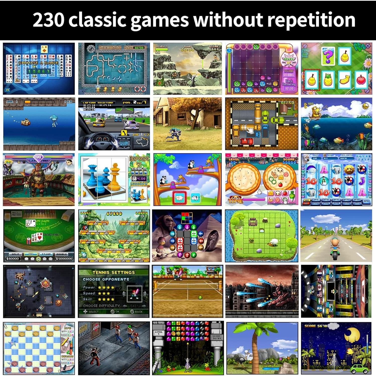 Consola de Videojuegos Portátil LUHYAUAN 16 Bits 230 Juegos HD