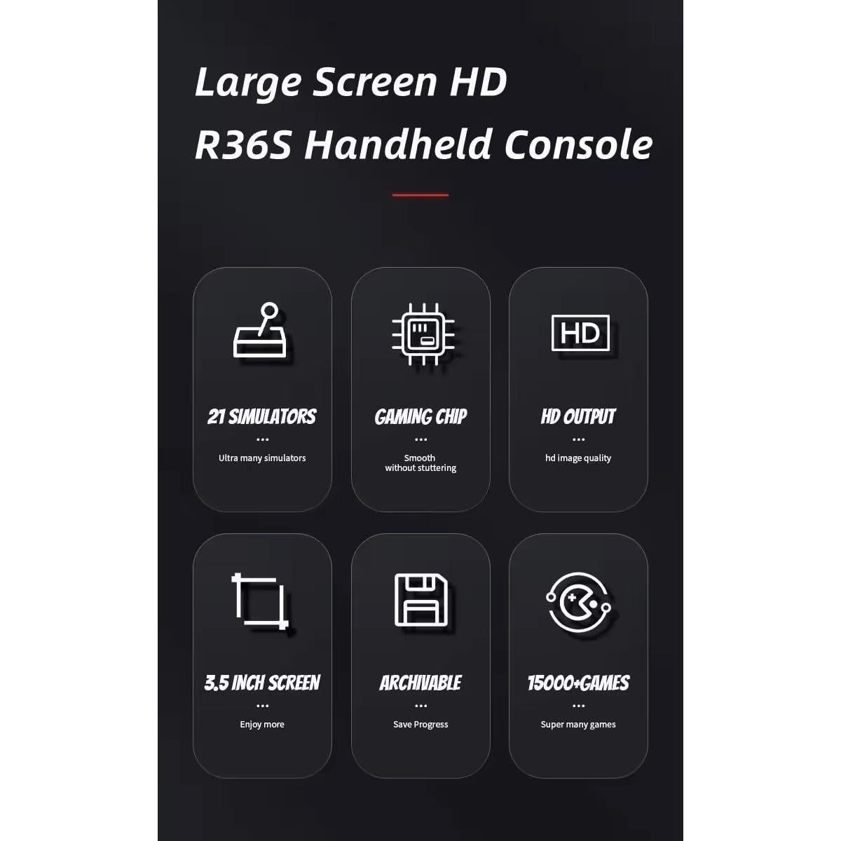 Consola Portátil Anbernic R36S Rosa 3.5" IPS 15000 Juegos