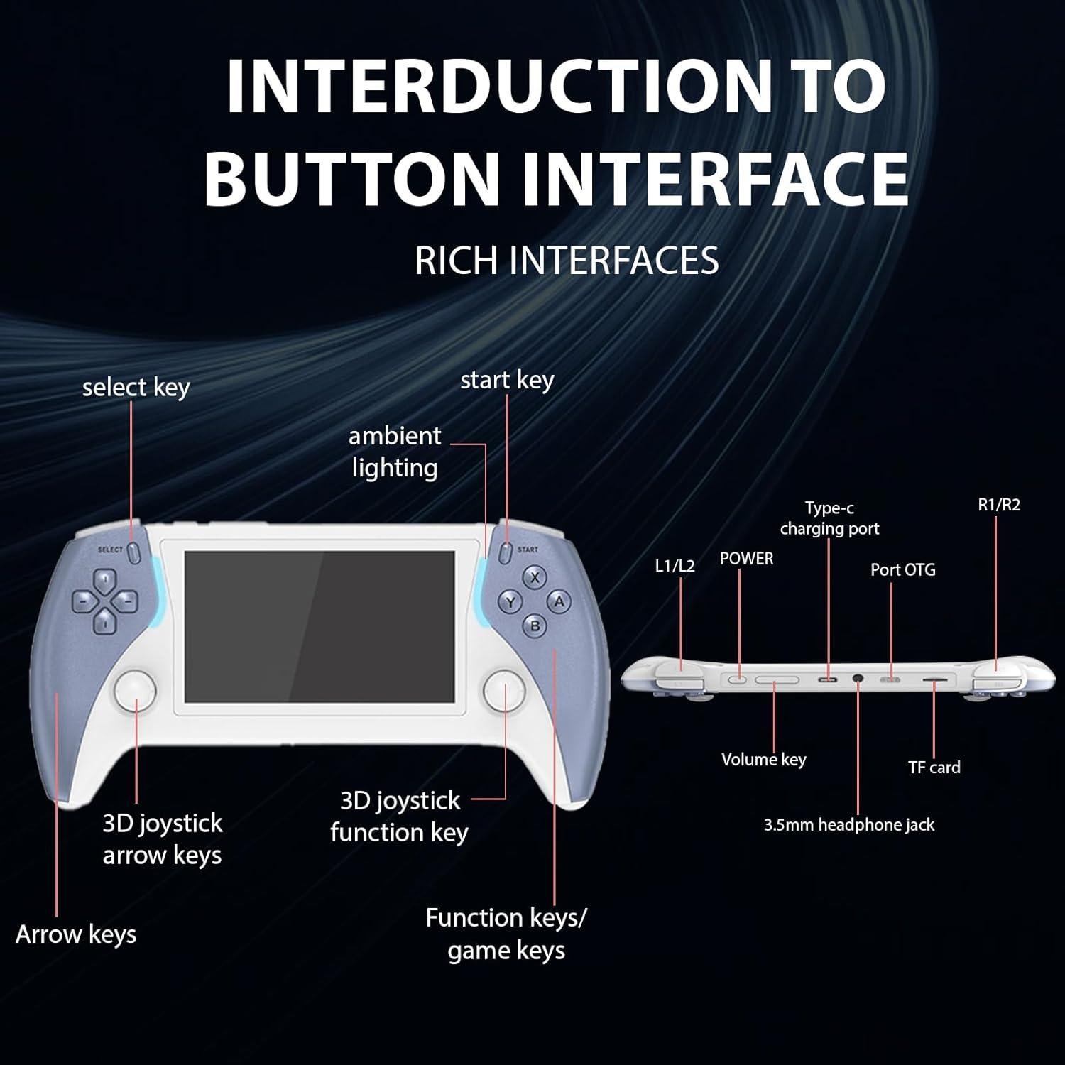 Consola de Juegos Retro Portátil Proyecto X-Pro 3200mAh 15000 Juegos