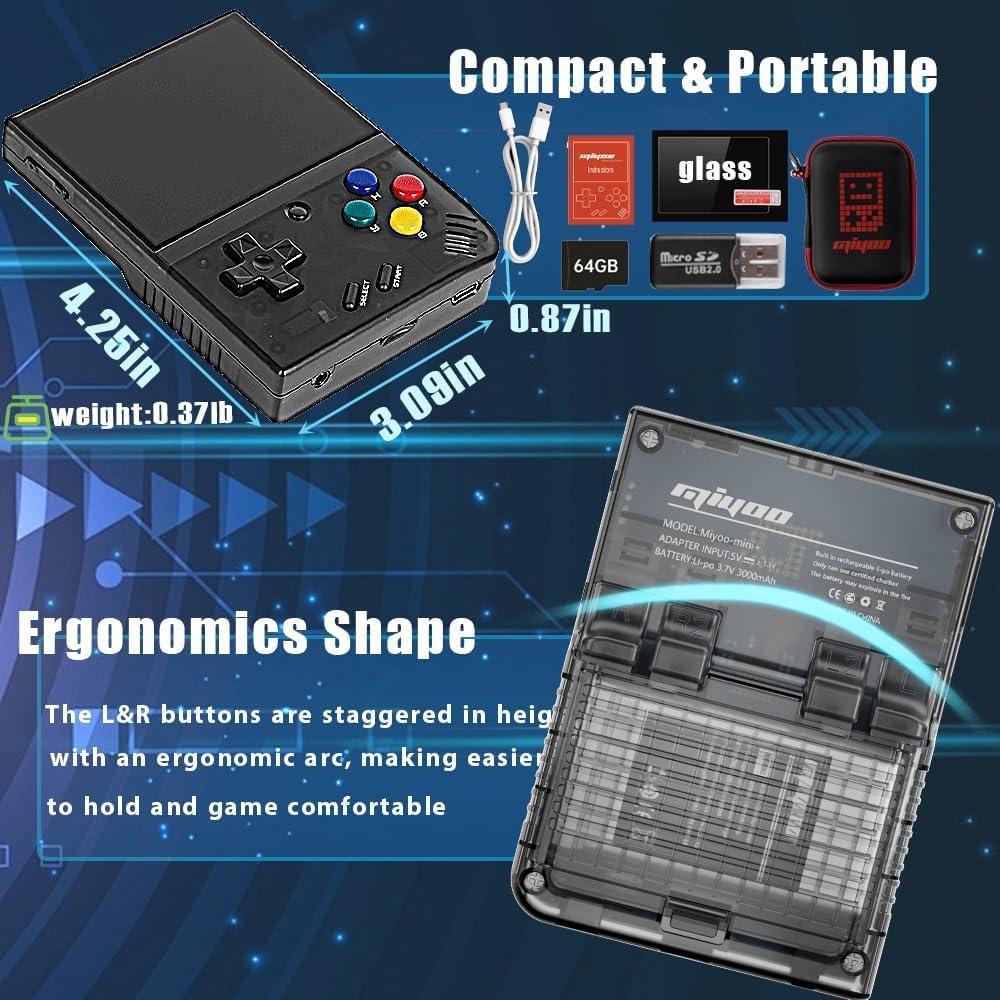 Consola de Juegos Retro Miyoo Mini Plus 3.5" 64GB Portátil
