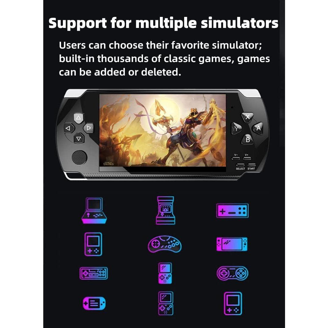 Consola de Videojuegos Retro HLF x6hd 2000 Juegos LCD Portátil