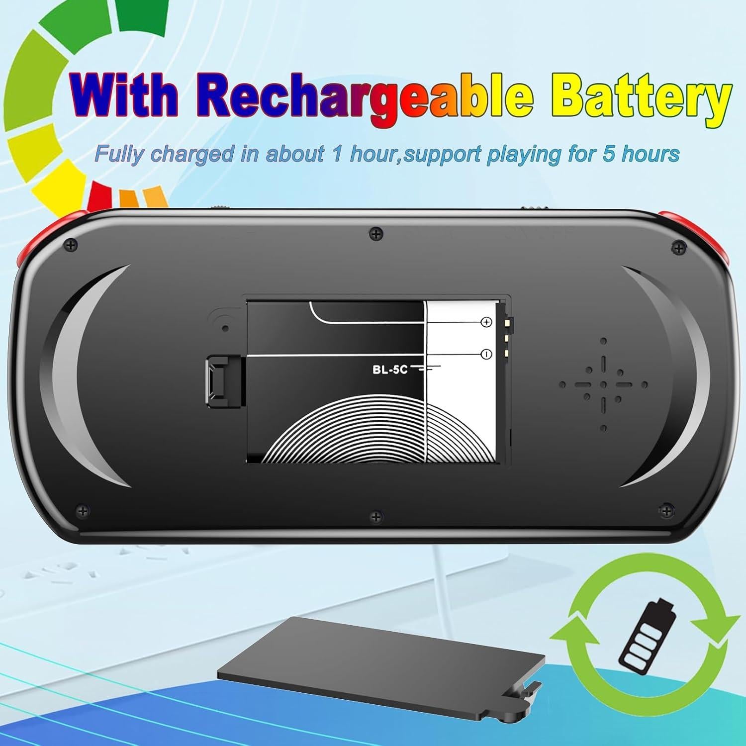 Consola de Juegos Portátil Gran Niño 270 Juegos 3" TV