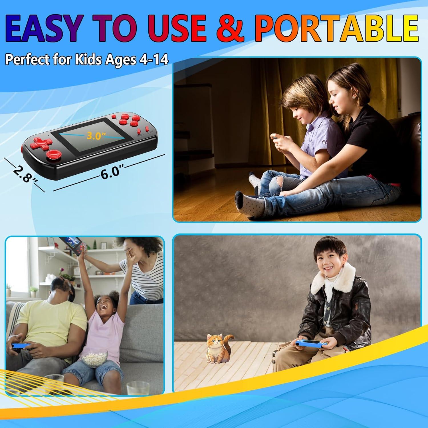 Consola de Juegos Portátil Gran Niño 270 Juegos 3" TV