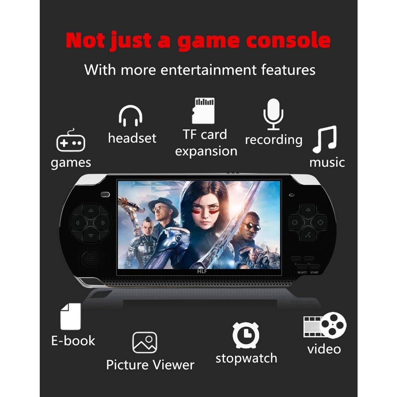 Consola de Videojuegos HLF X6 4.3" 8GB 2000 Juegos Retro