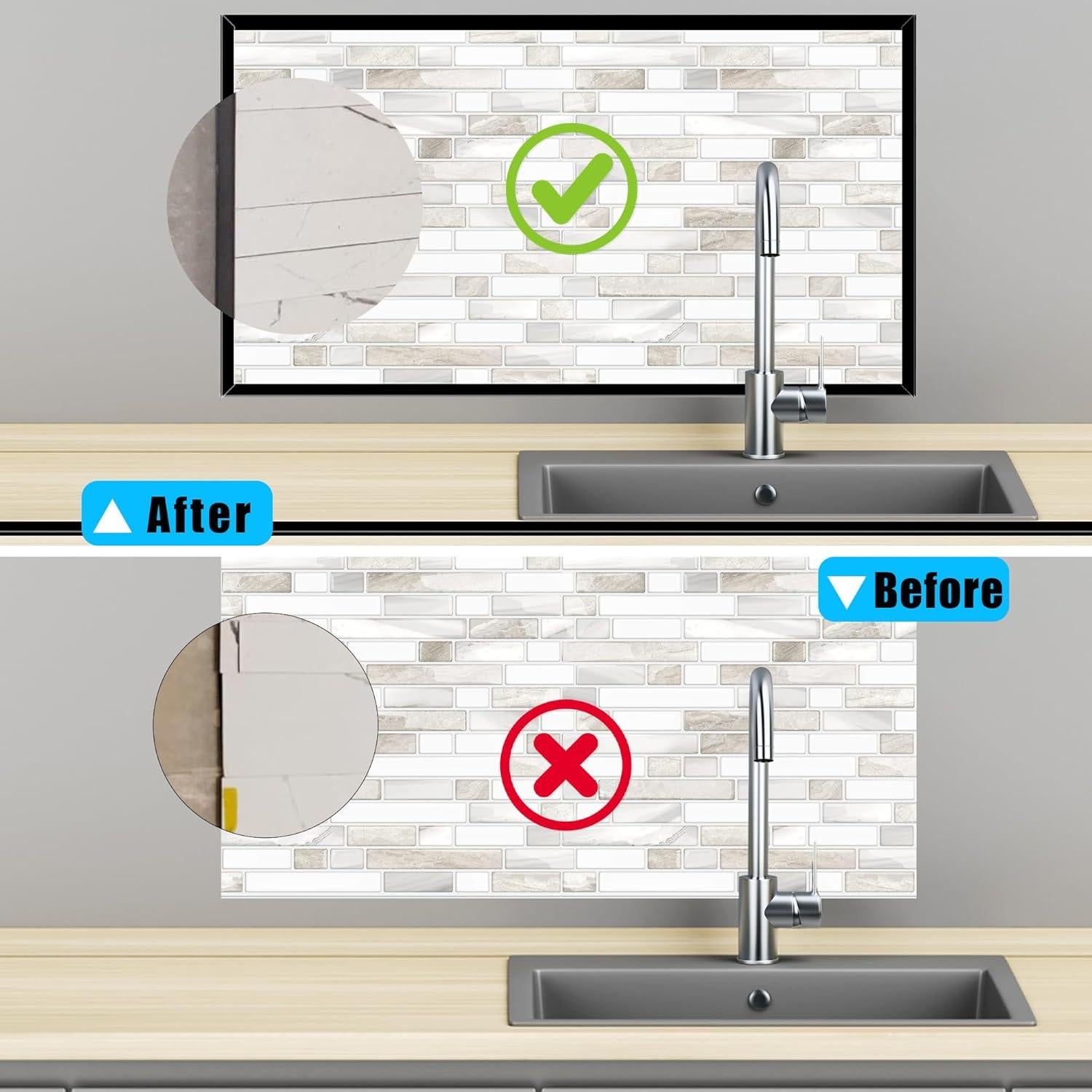 Moldura de esquina autoadhesiva 20 pies KTINITK PVC Negro