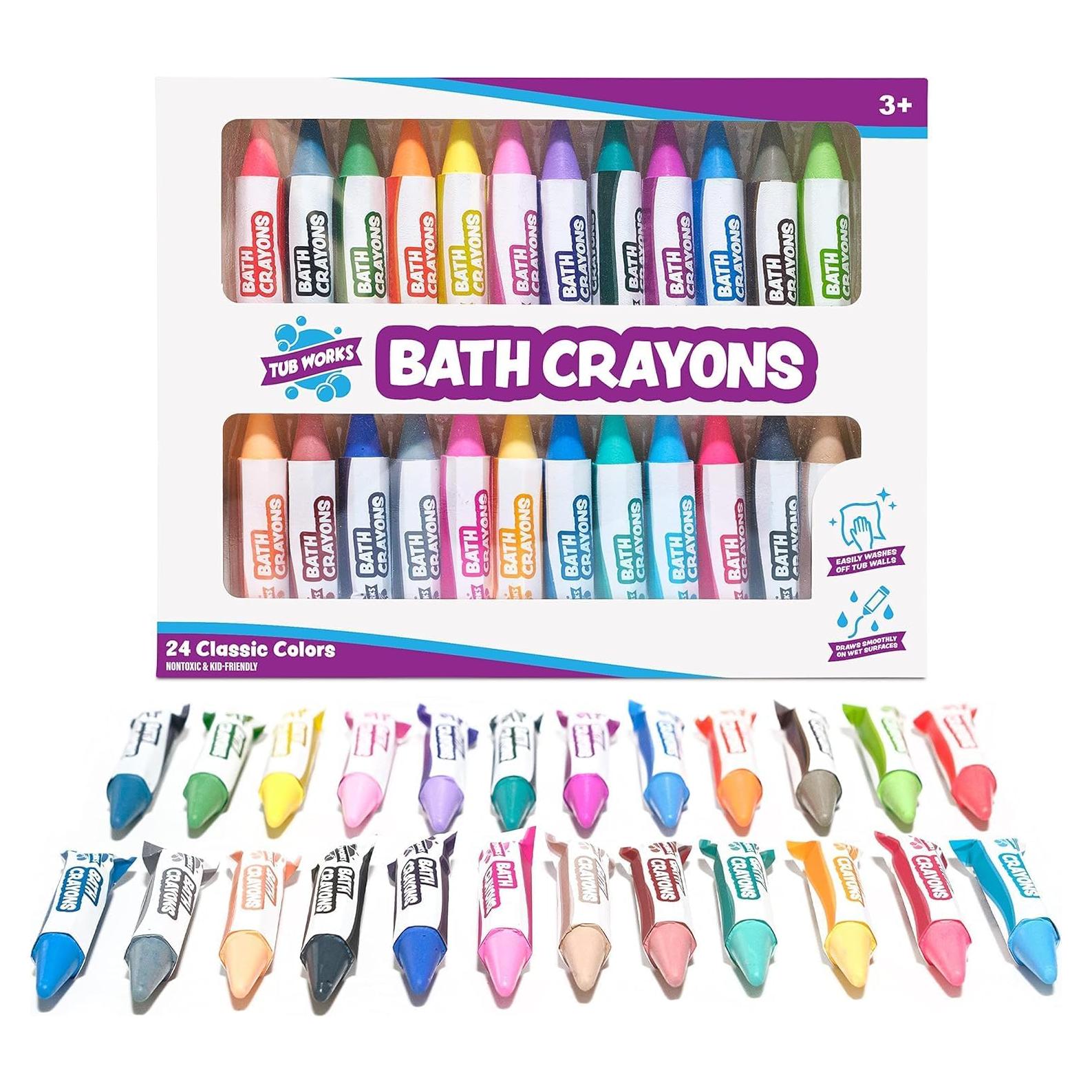 Crayones de Baño Tub Works 24 Colores No Tóxicos