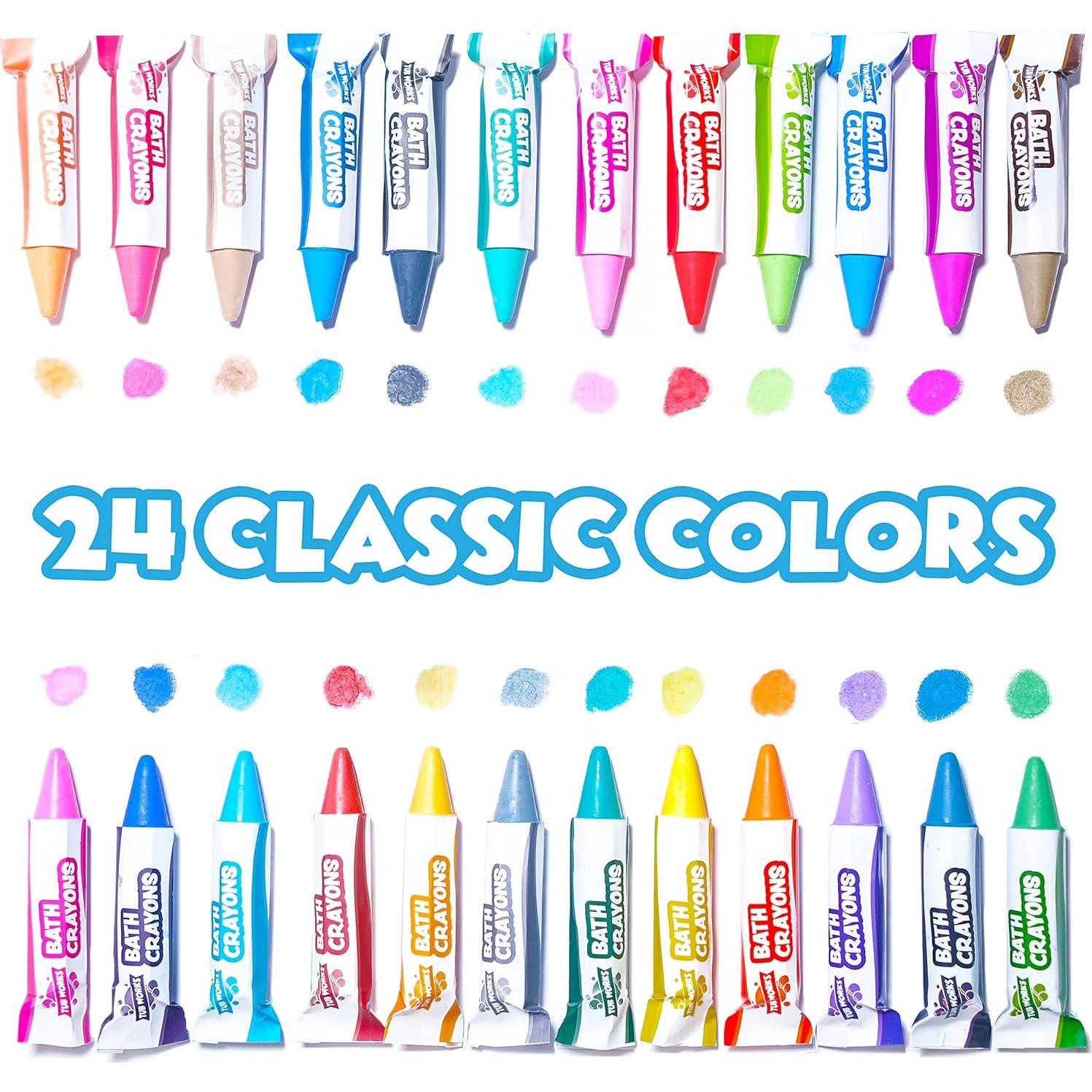 Crayones de Baño Tub Works 24 Colores No Tóxicos