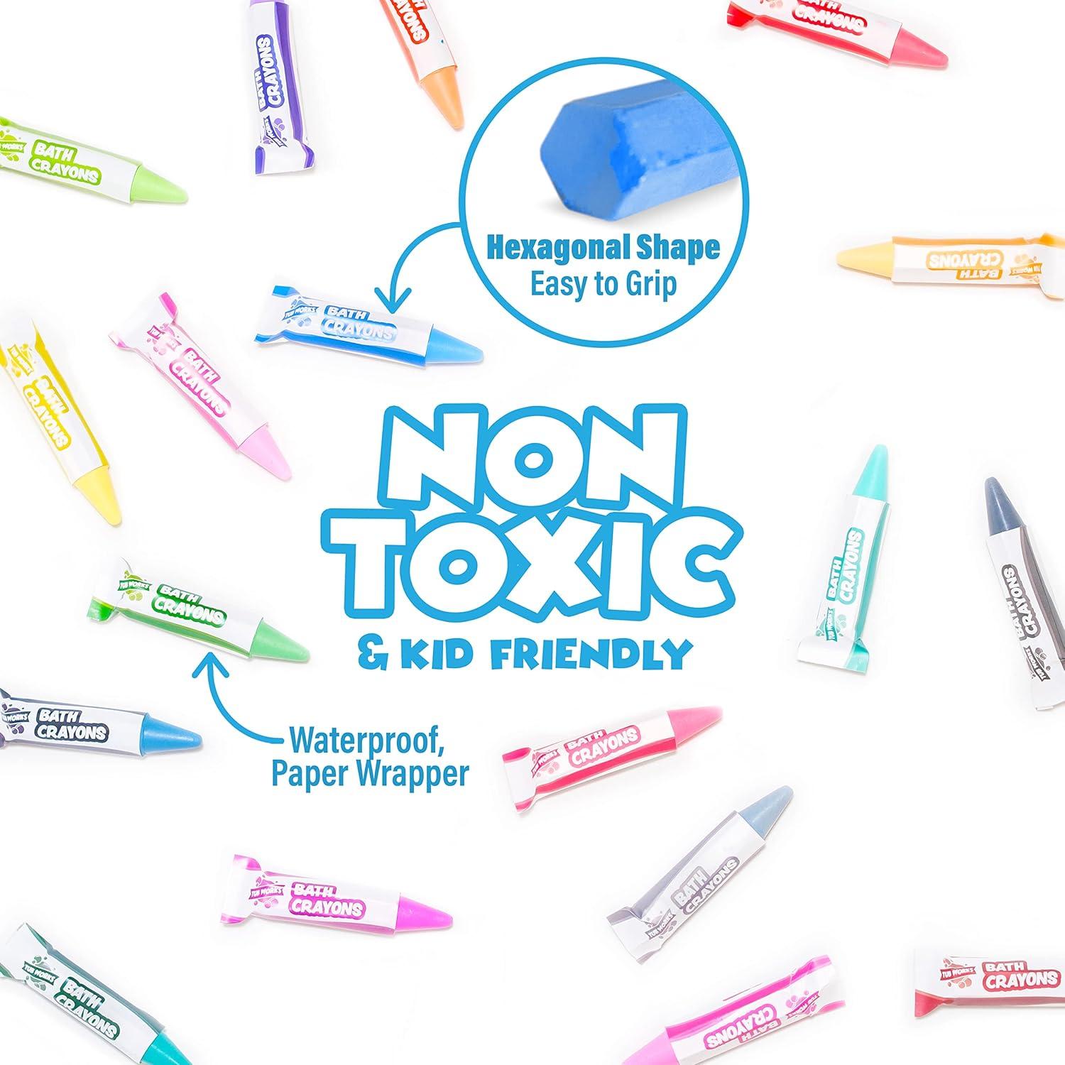 Crayones de Baño Tub Works 24 Colores No Tóxicos