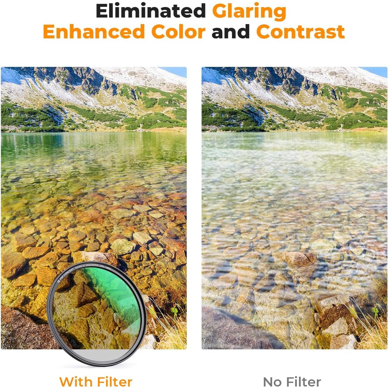 Filtros de Lente K&F Concept 49mm CPL+ND8+ND64 - Kit 5 en 1