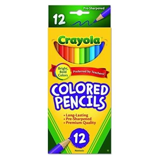 Lápices de Colores Crayola 12 Colores Variados Paquete 8