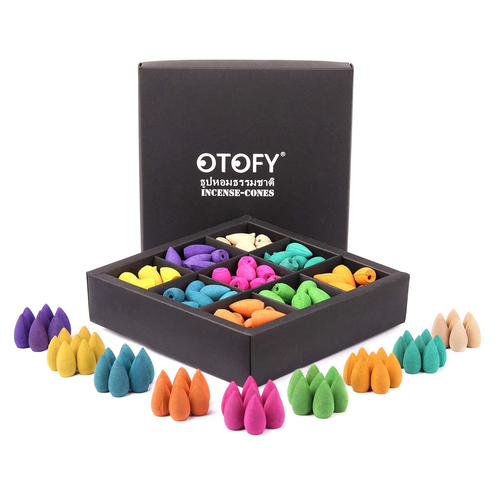 Conos de Incienso de Retroceso OTOFY 180 Pcs Aromas Naturales
