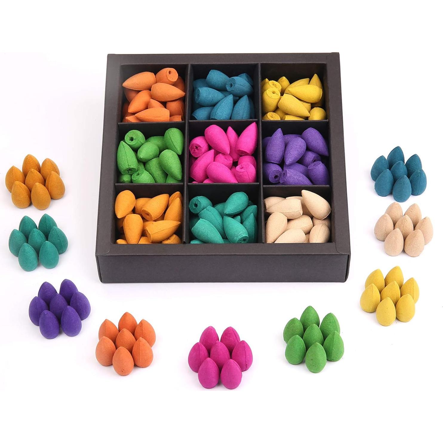 Conos de Incienso de Retroceso OTOFY 180 Pcs Aromas Naturales