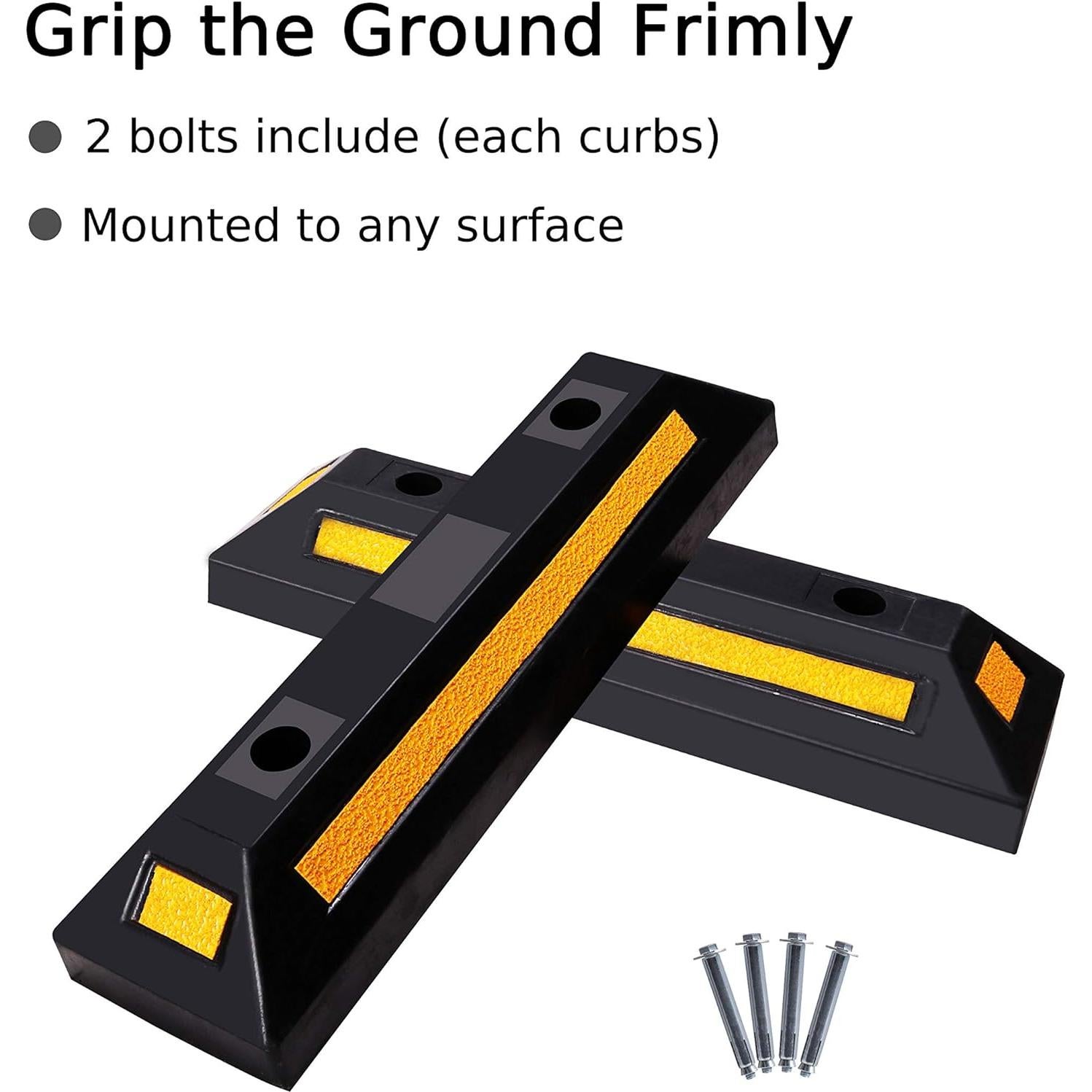 2 Paquete Detenedores de Ruedas Goma F COME 54x15 cm Alta Resistencia