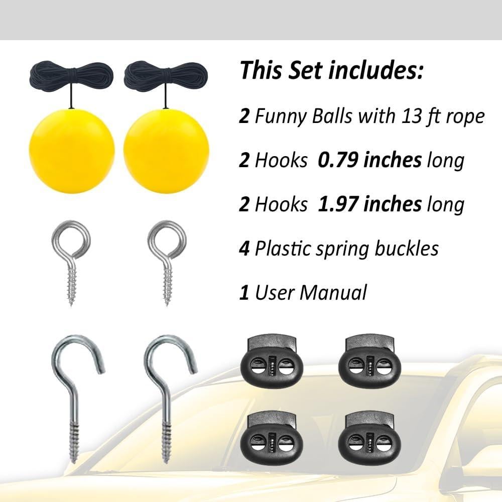 Juego de 2 Bolas de Parada para Estacionamiento en Garaje - Genérico