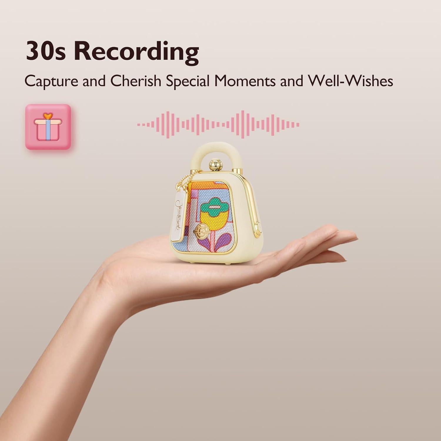 Altavoz Bluetooth Muzen MW-P9I Rosa Vintage 7h Batería