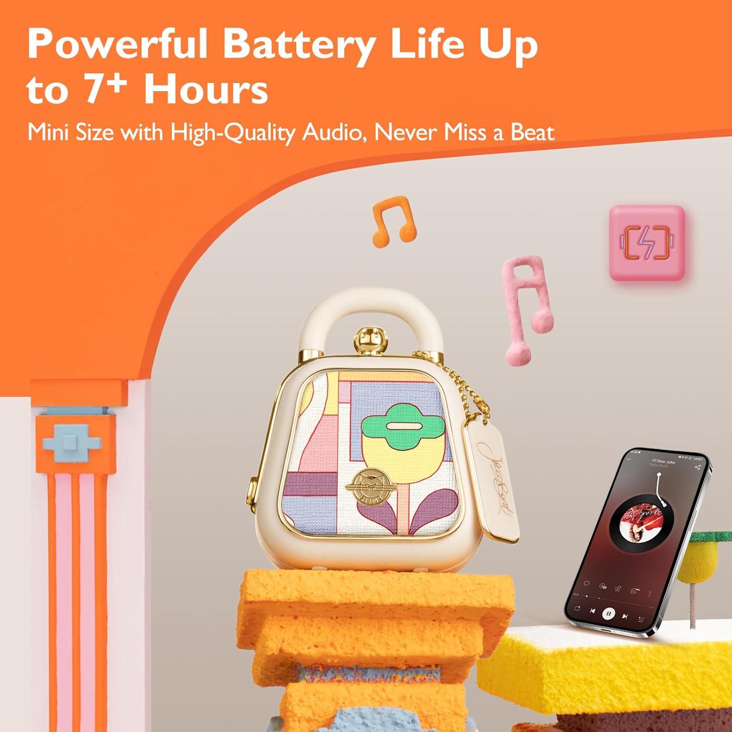 Altavoz Bluetooth Muzen MW-P9I Rosa Vintage 7h Batería